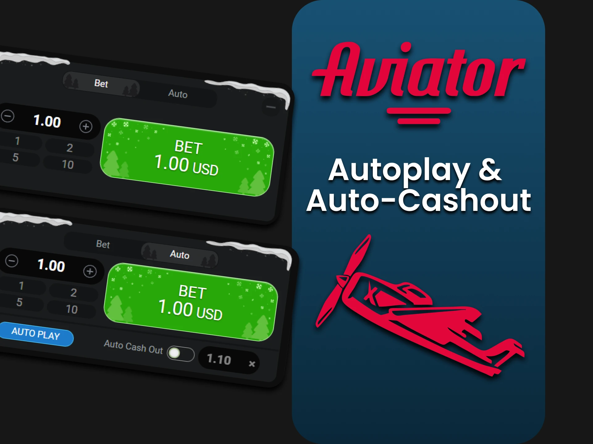 Use the auto system for betting and withdrawing funds in Aviator.