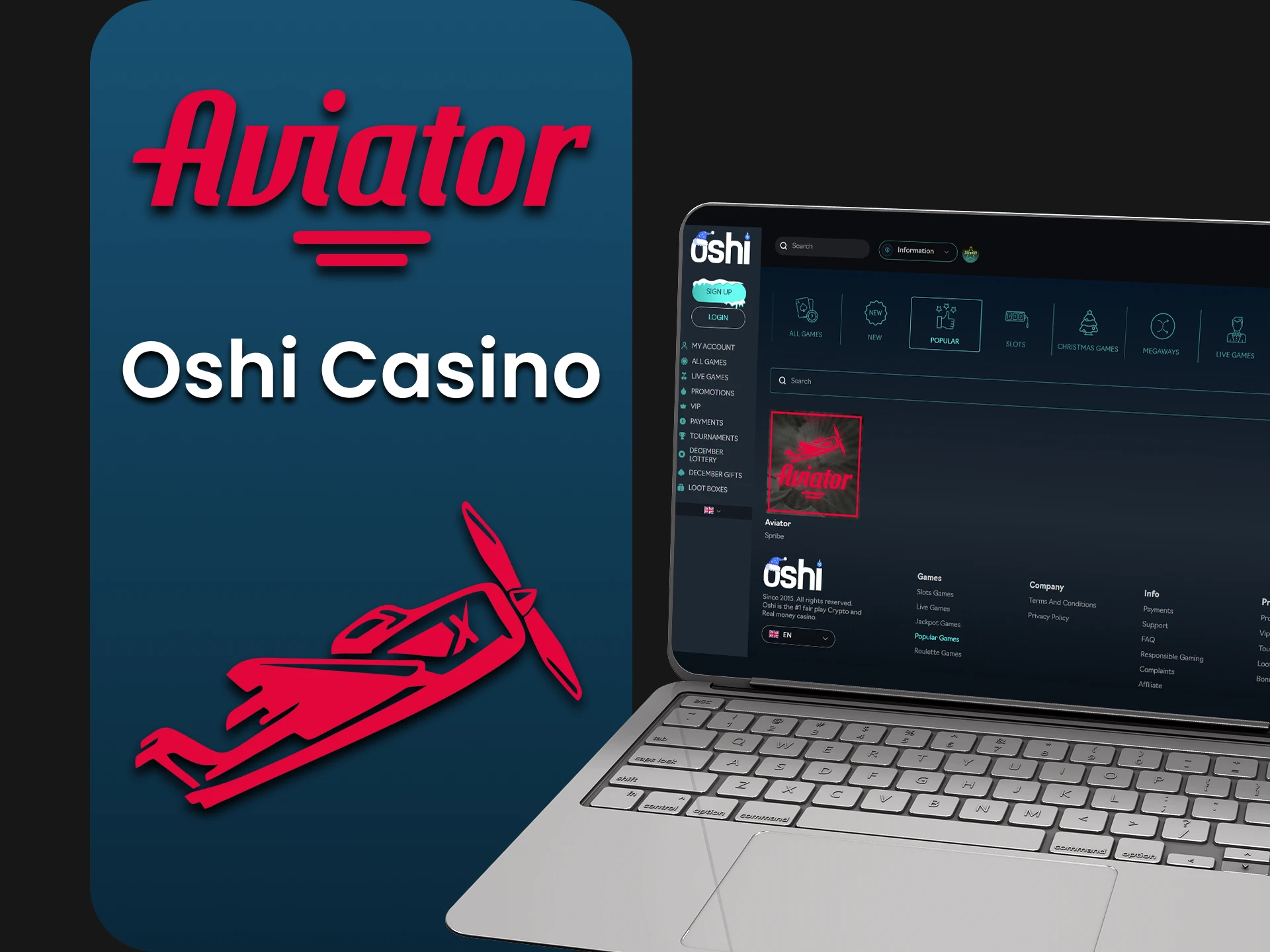 Try playing Aviator on the Oshi service.