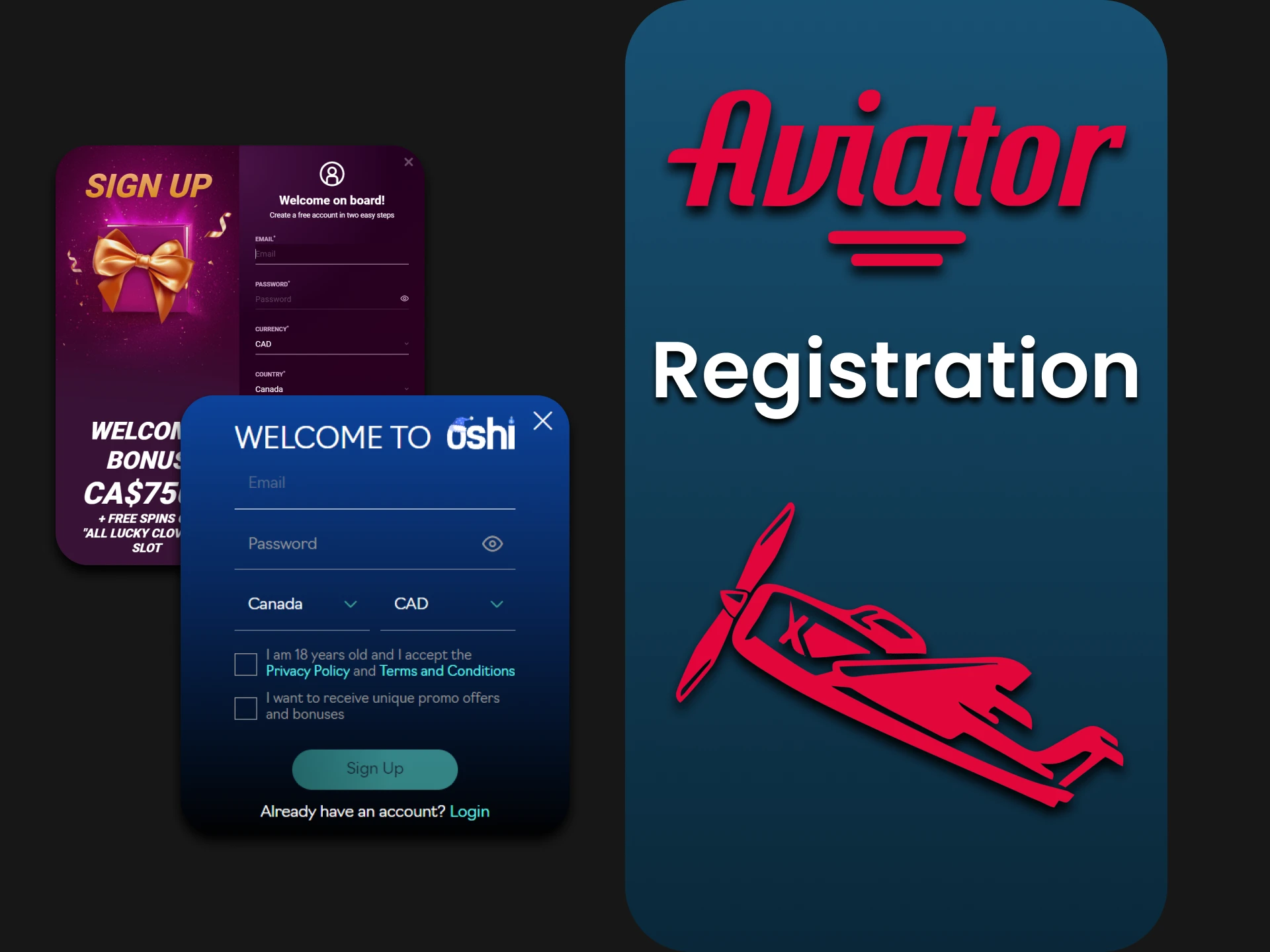 We will show you how to register on the site to play Aviator.
