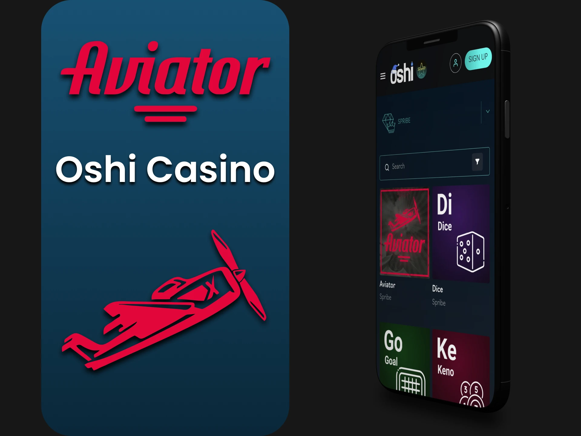 To play Aviator, choose the Oshi app.