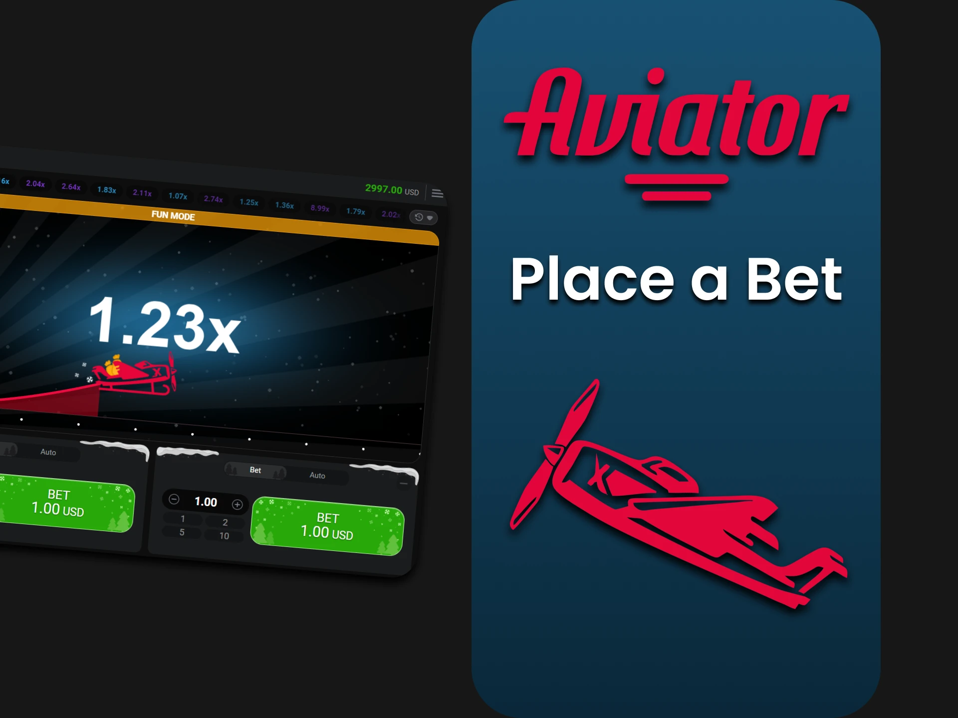 Find out how to place bets in the demo version of the Aviator game.