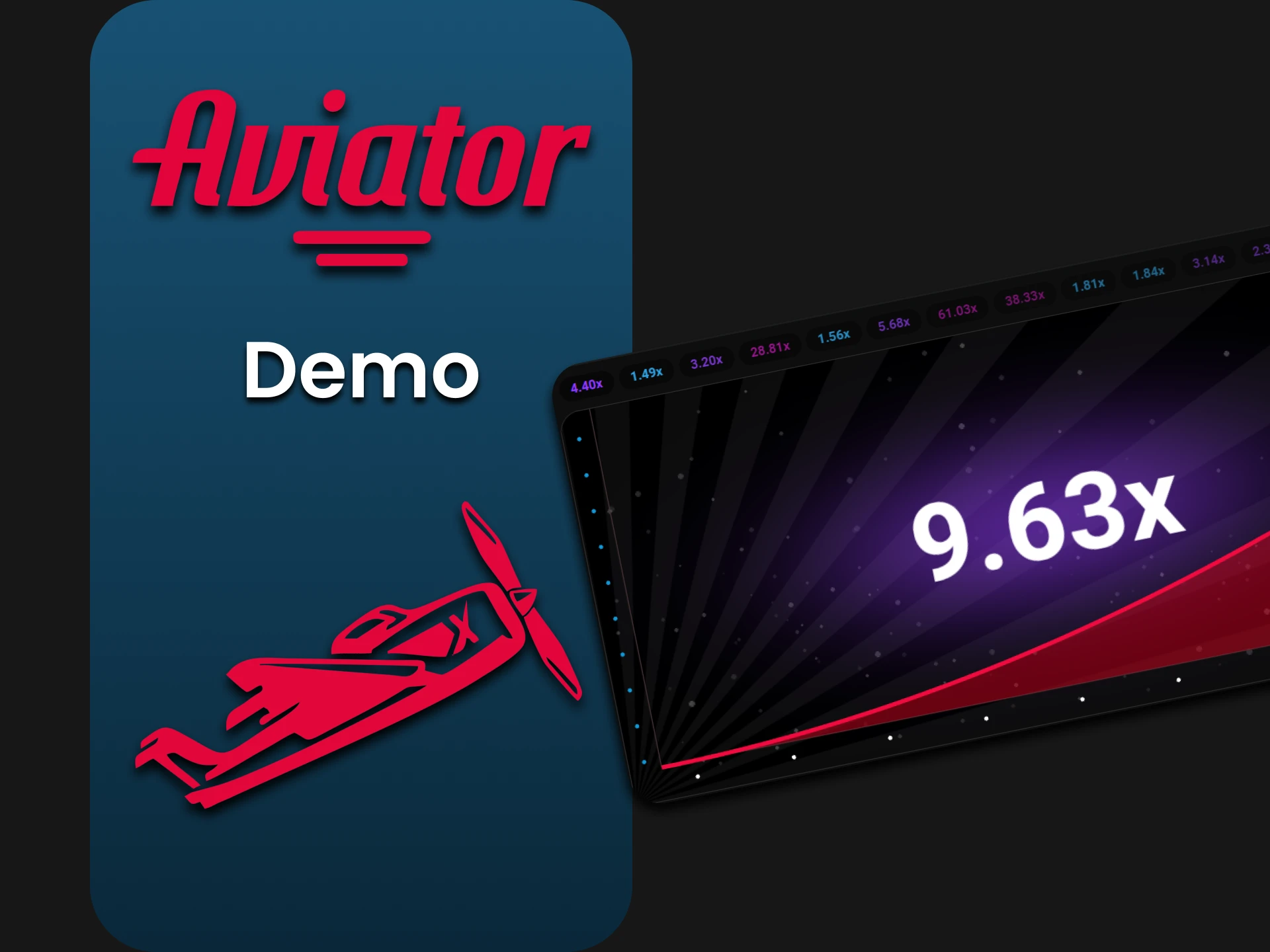 Practice in the demo version of the game Aviator.