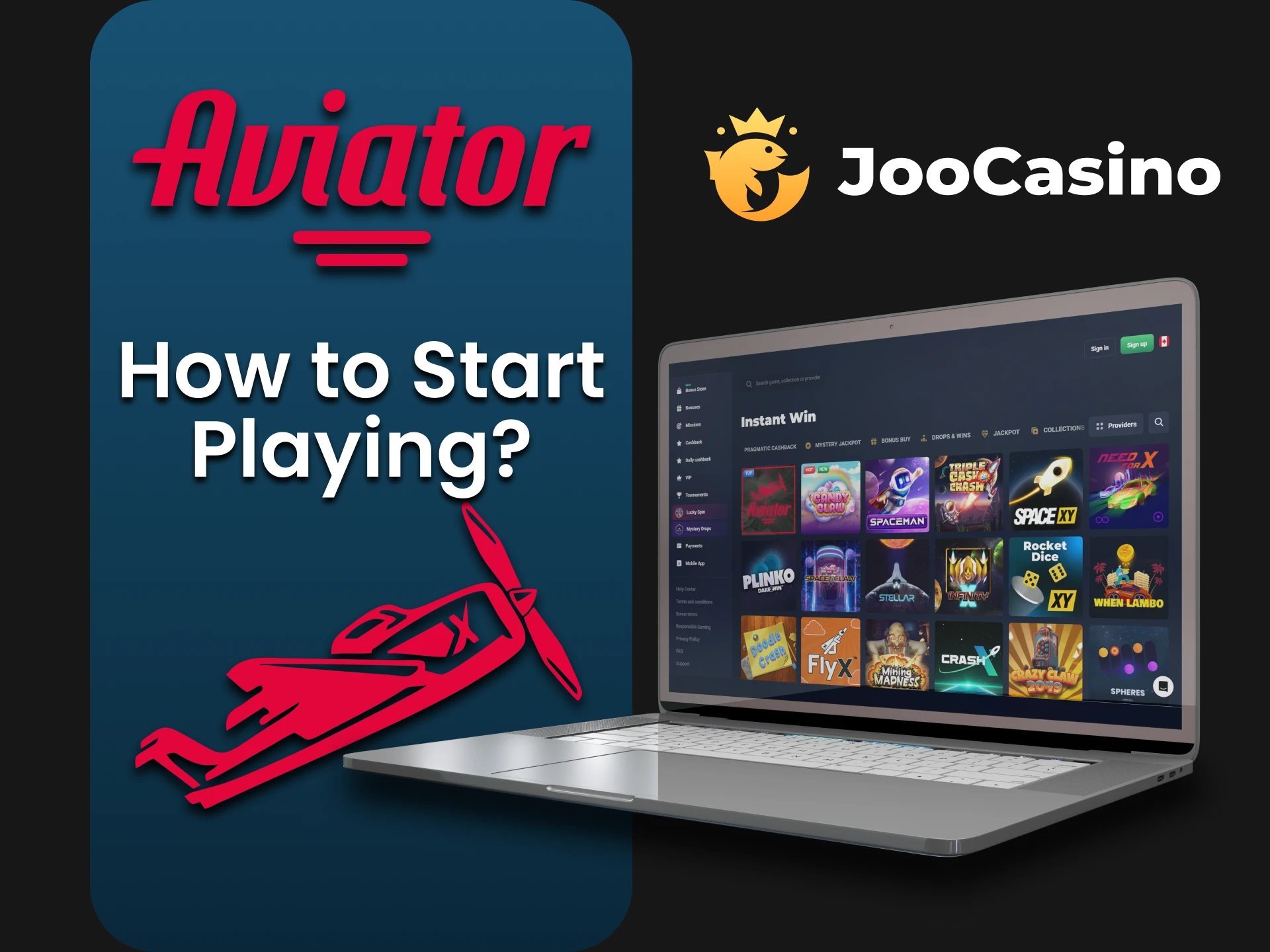 Head over to Joo Casino to play Aviator.