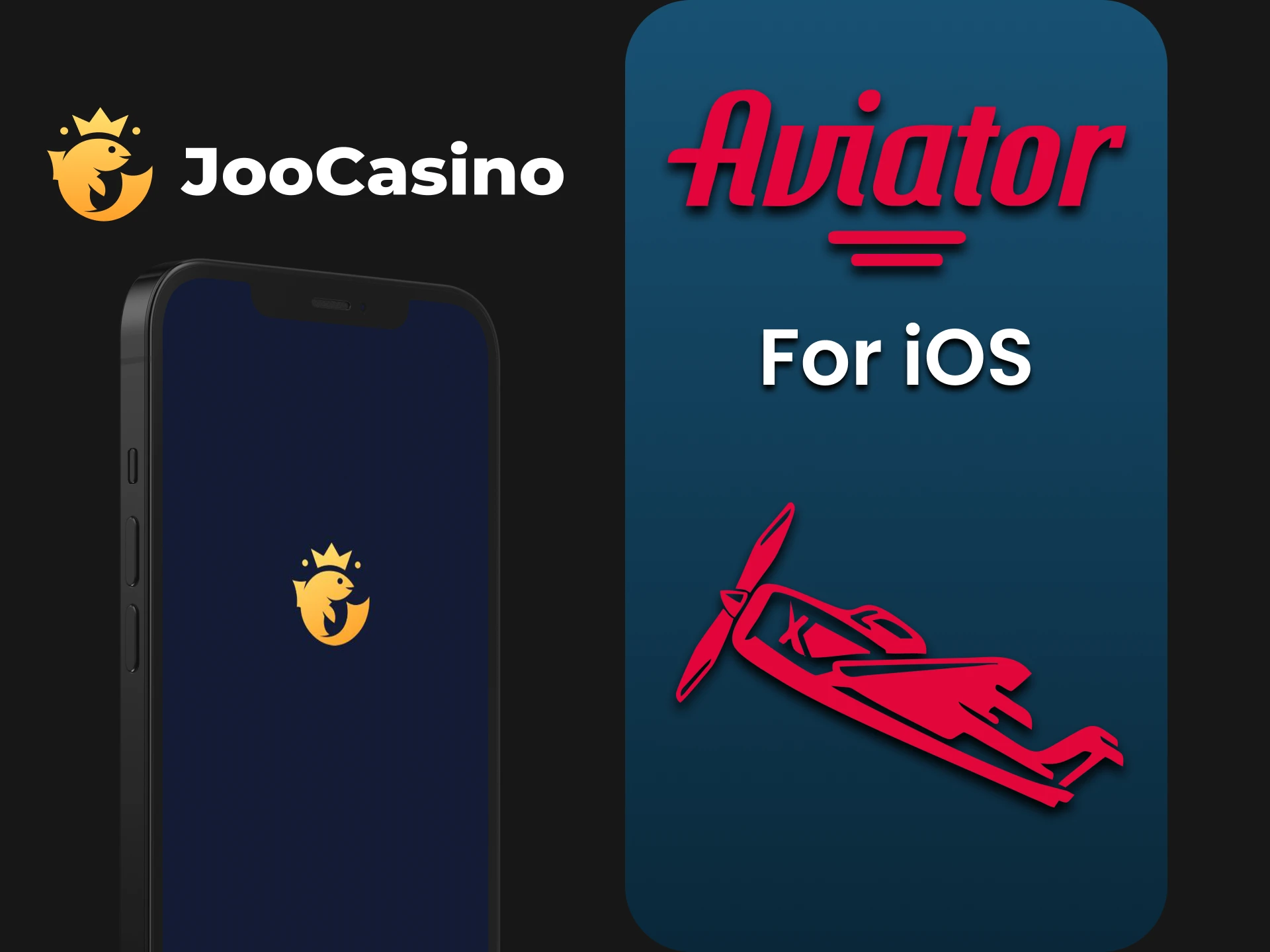Play Aviator in the Joo Casino app on iOS devices.