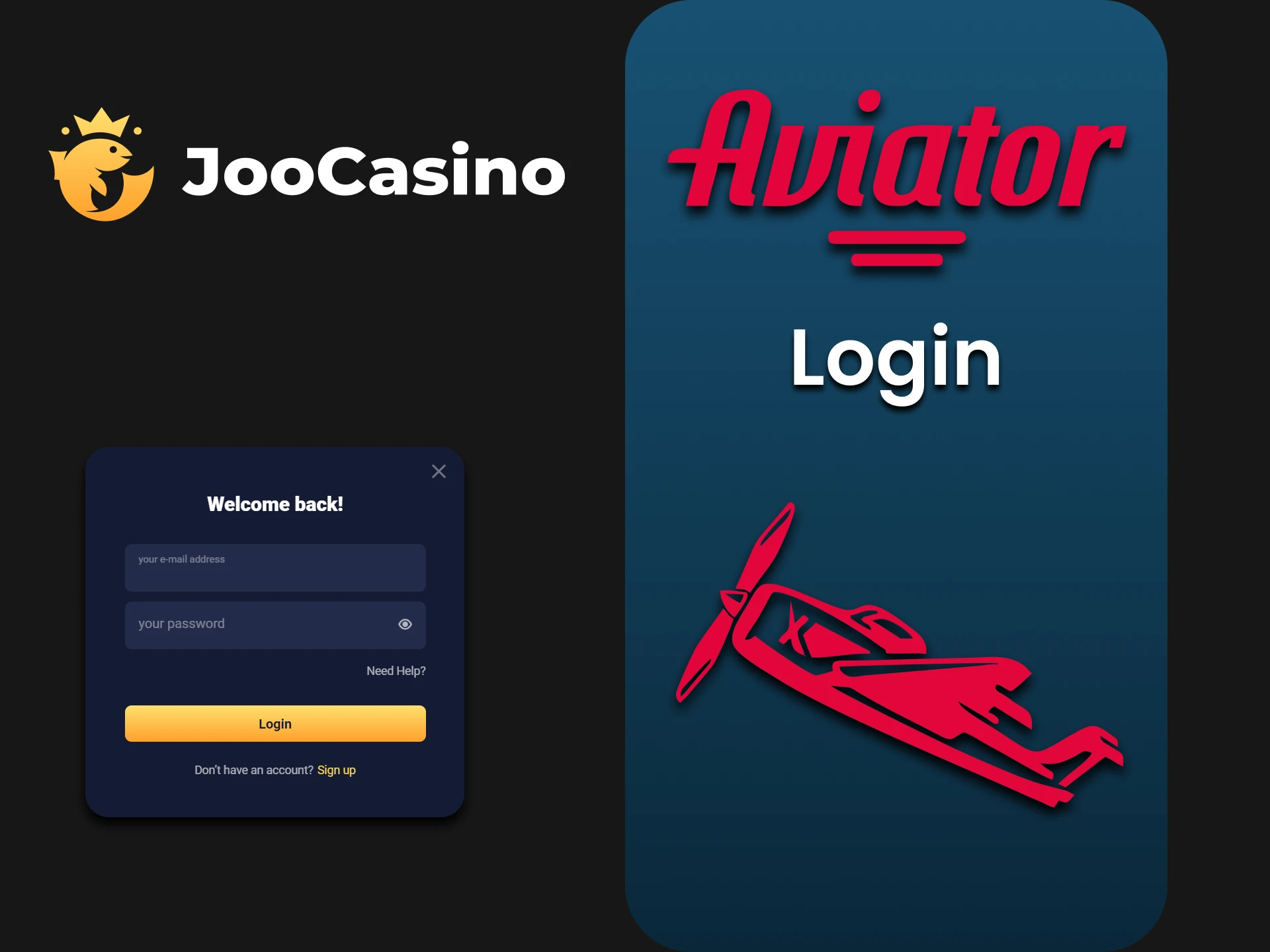 By logging into your Joo Casino account you can play Aviator.