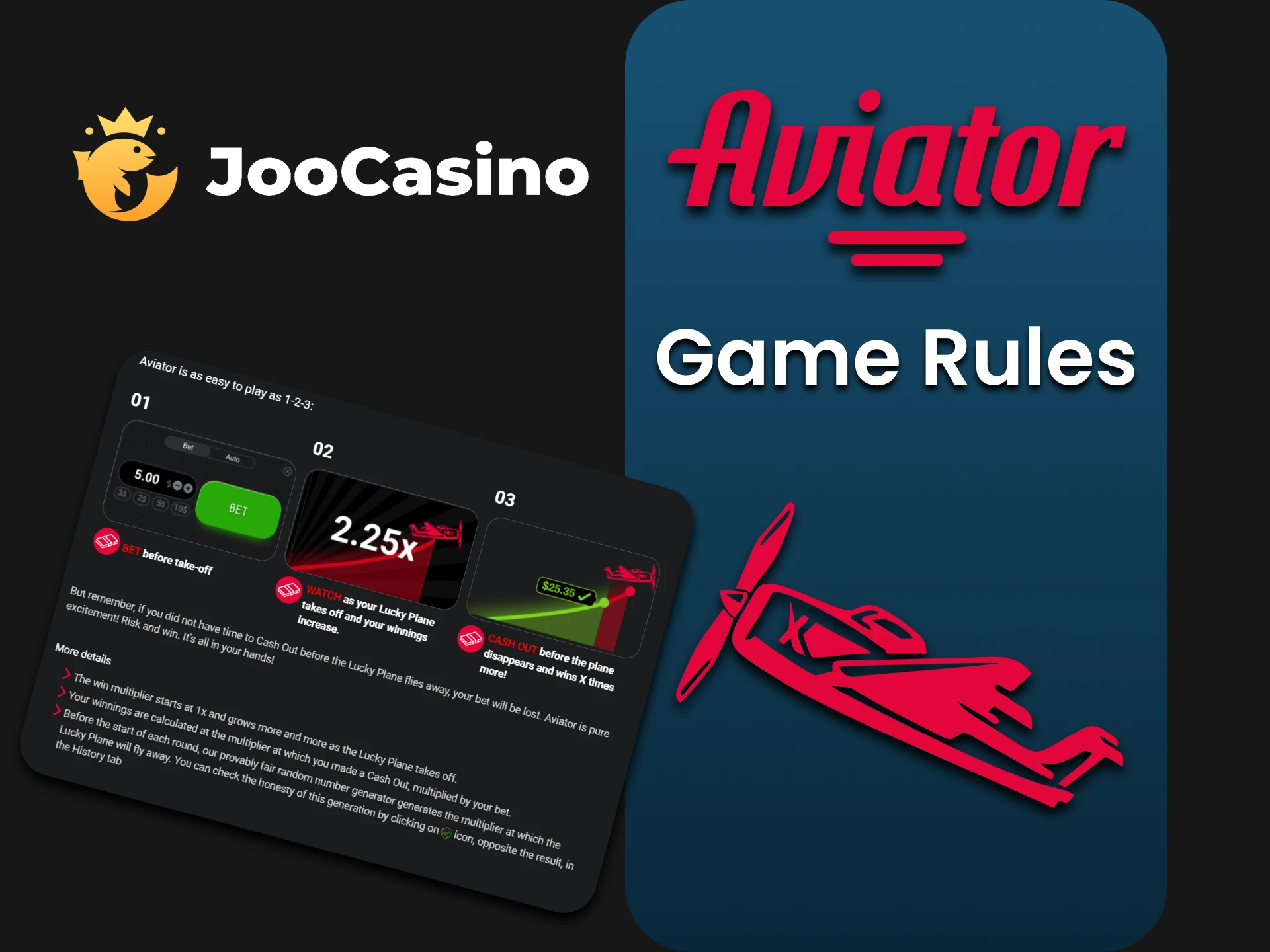 Learn the rules of the Aviator game to win at Joo Casino.