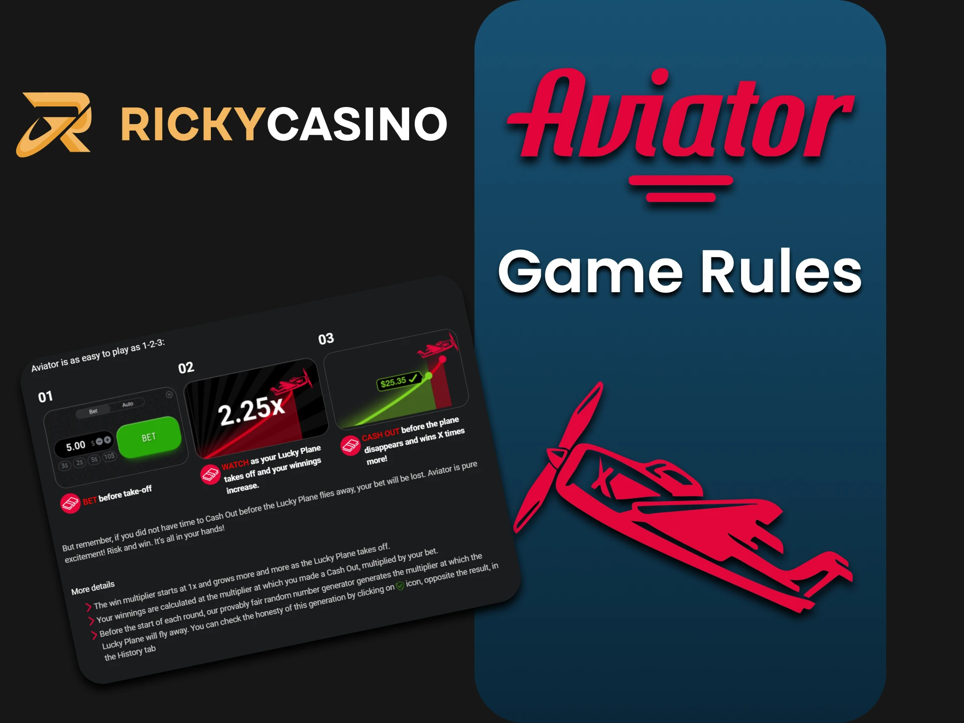 Learn the rules of the Aviator game to win at Ricky Casino.