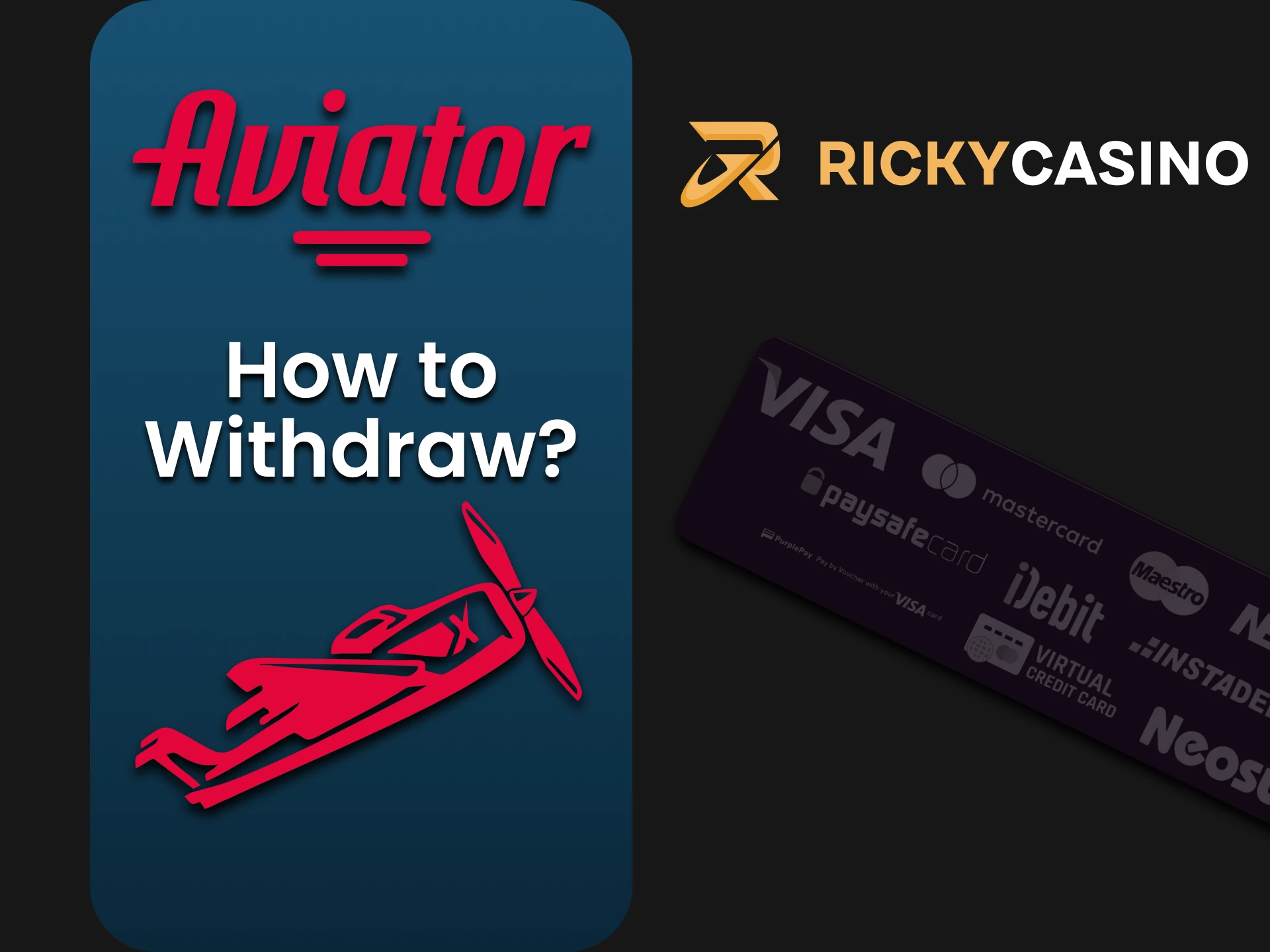 We will tell you how to withdraw funds for the game Aviator at Ricky Casino.