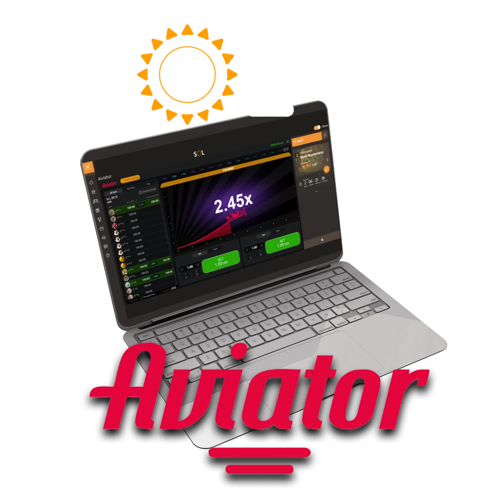 To play Aviator, choose Sol Casino.