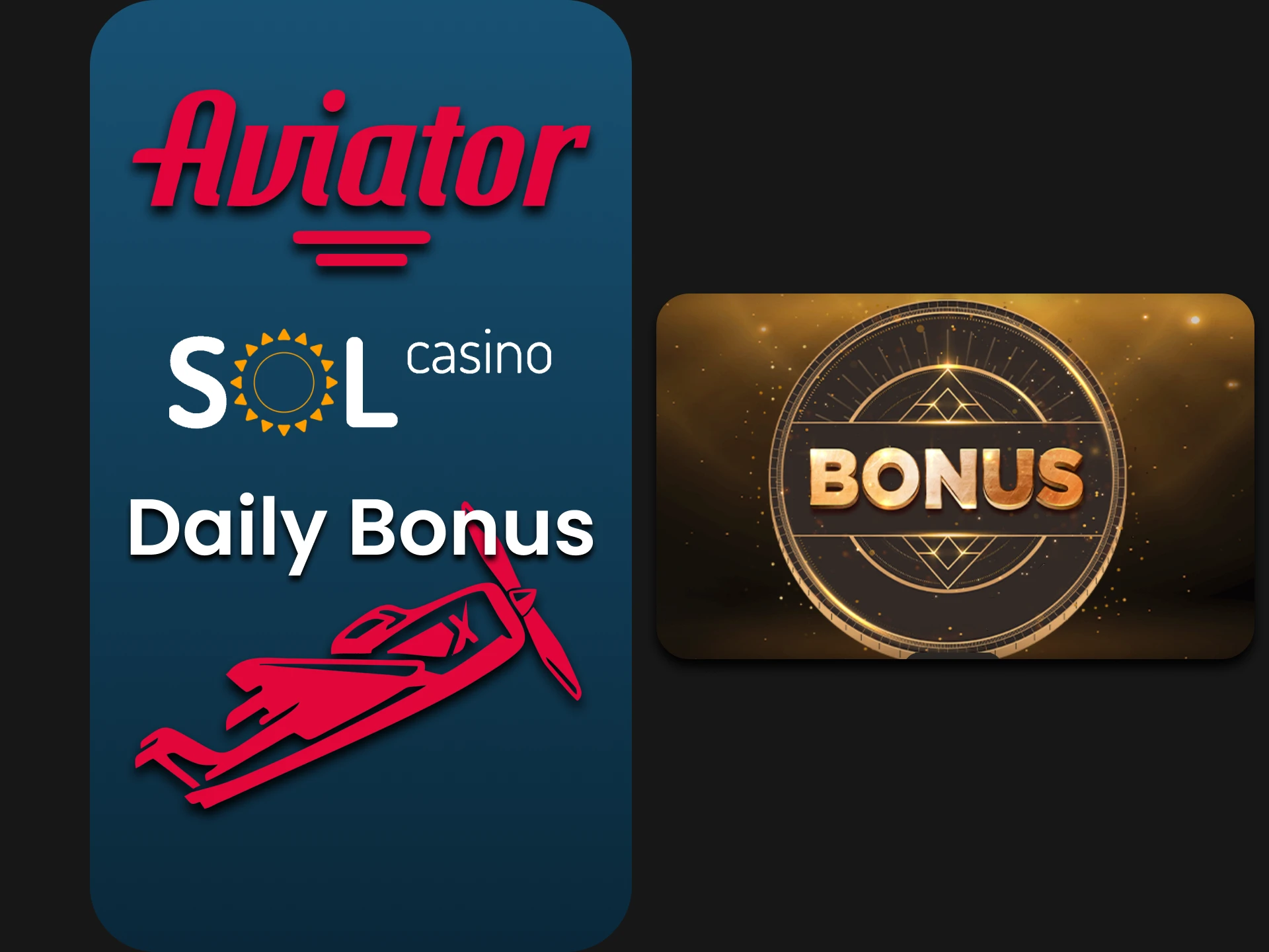 Sol Casino gives a daily bonus for the Aviator.