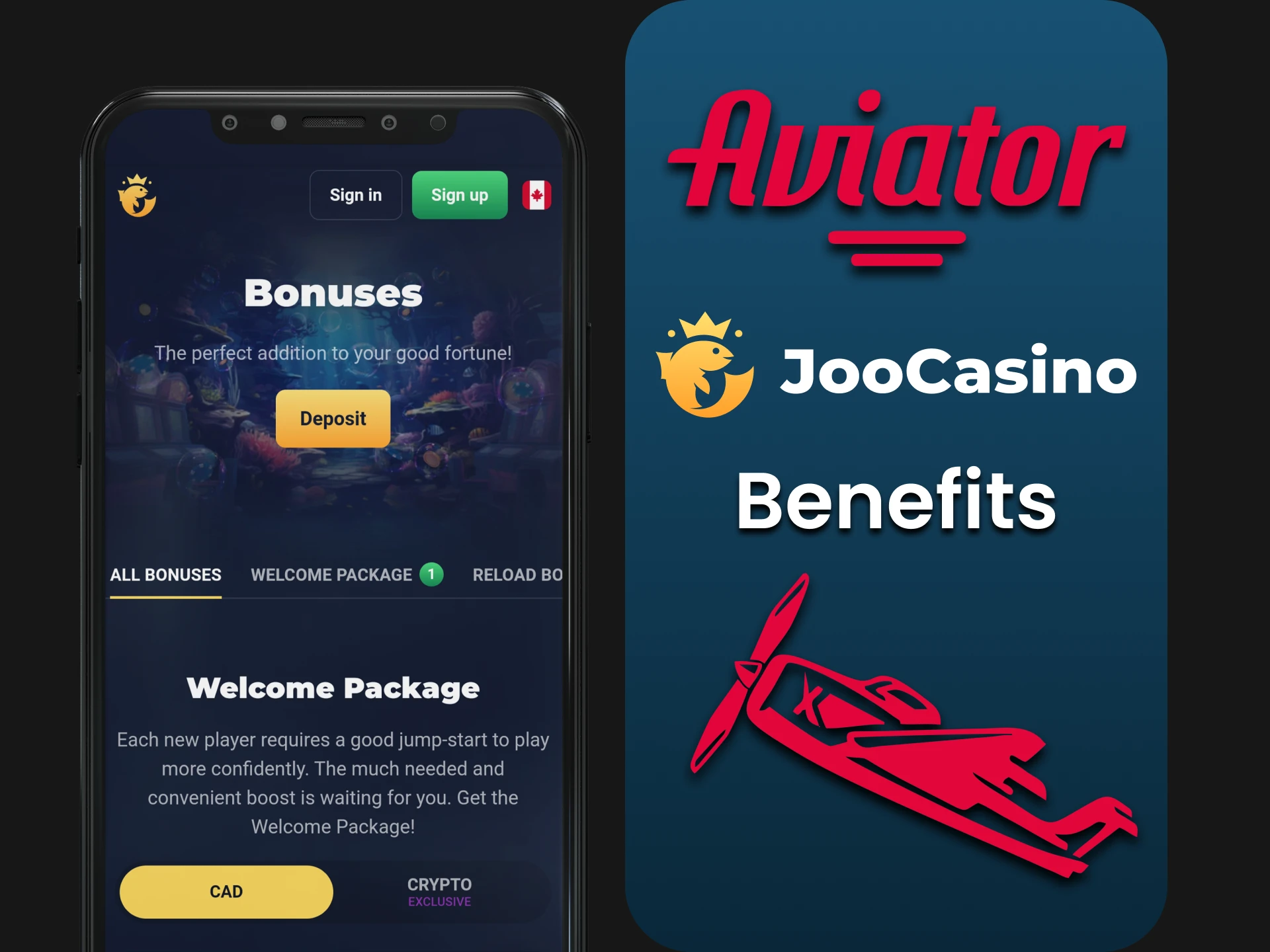 Joo Casino has many advantages for playing Aviator.