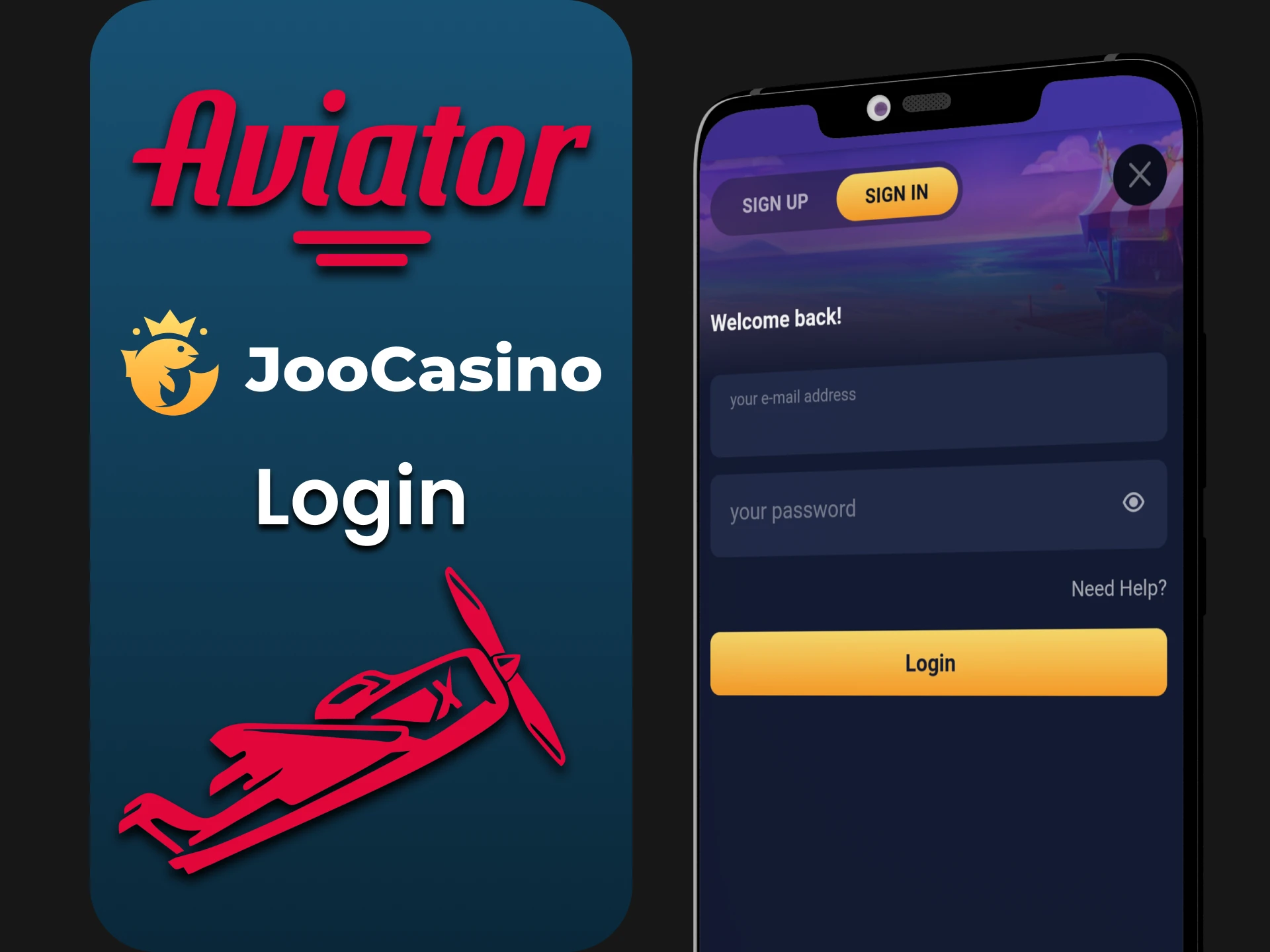 By logging into your personal account on the Joo Casino application, you can play Aviator.