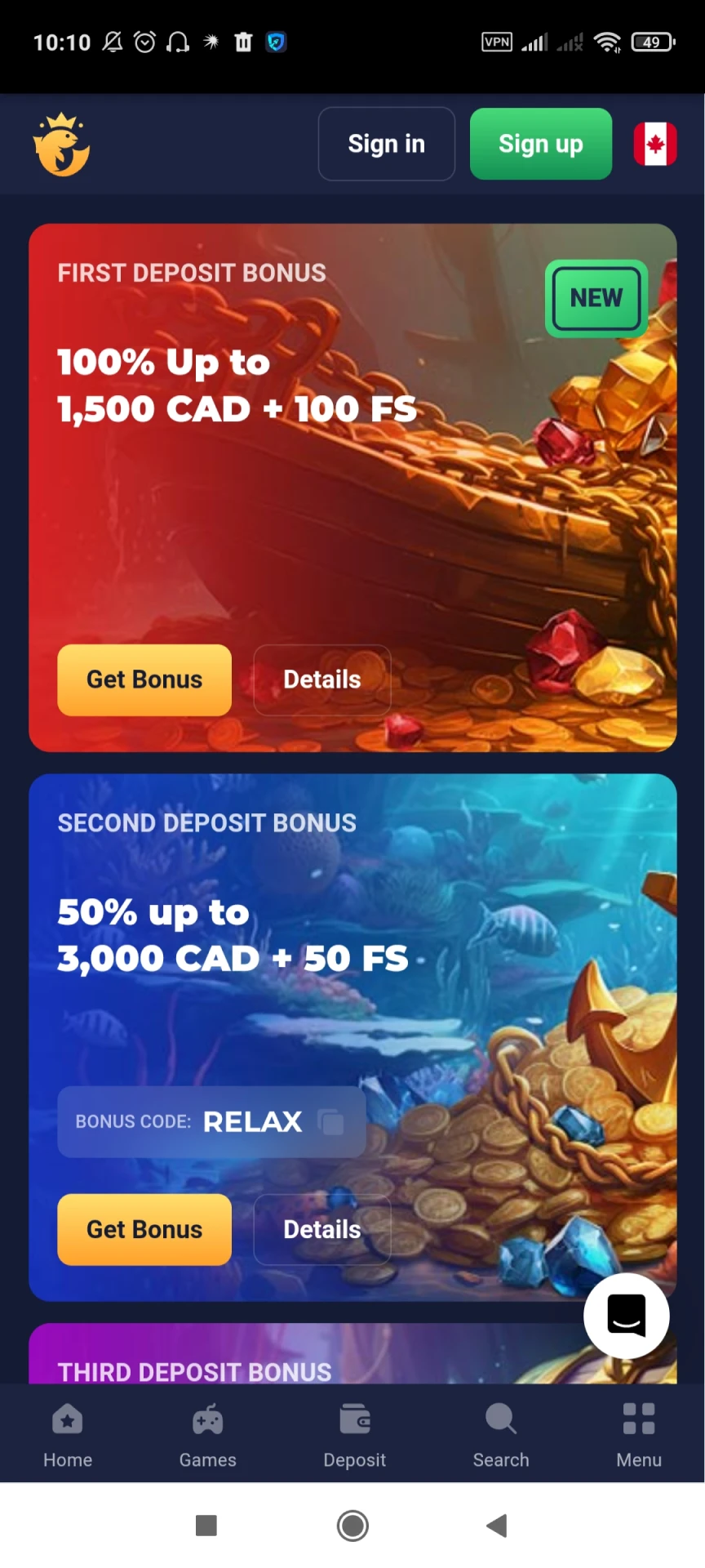 Visit the Joo Casino app bonuses page.
