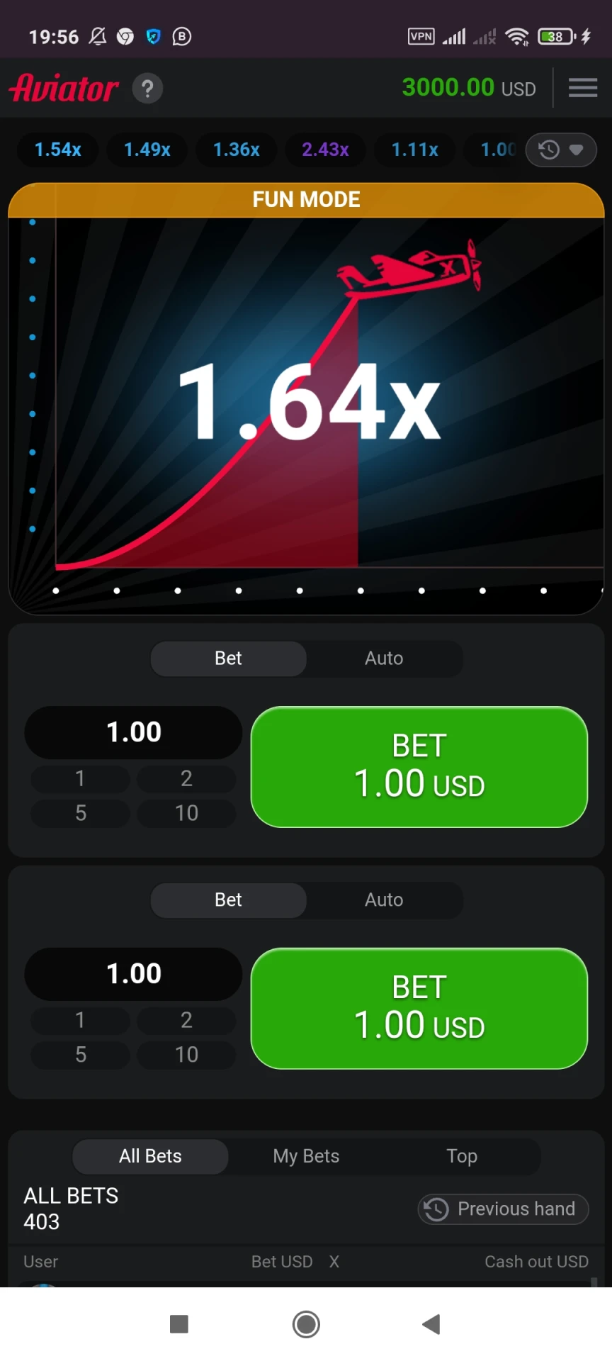 Visit the Aviator page in the Oshi Casino app.