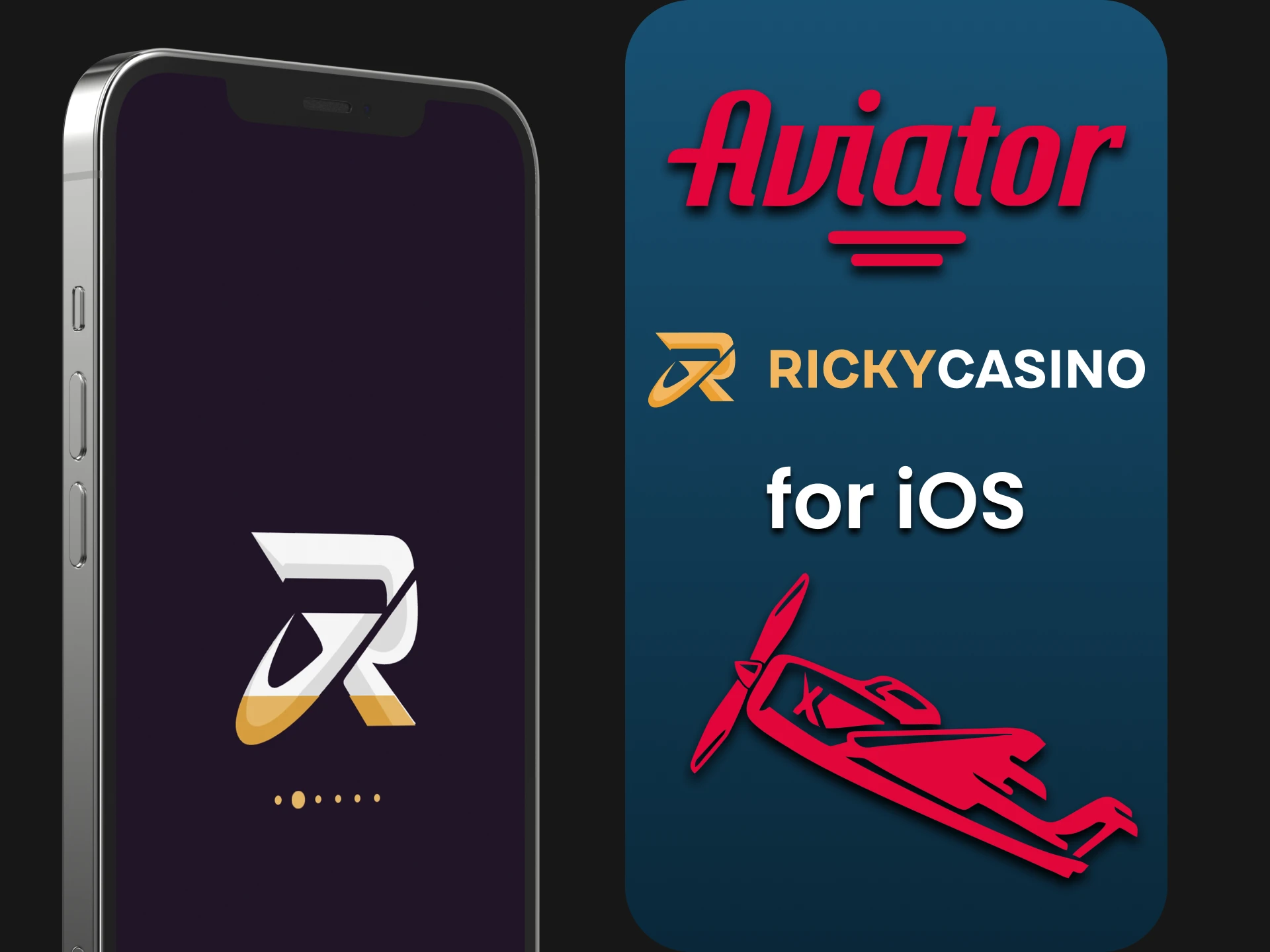 Install the Ricky Casino app to play Aviator on iOS.