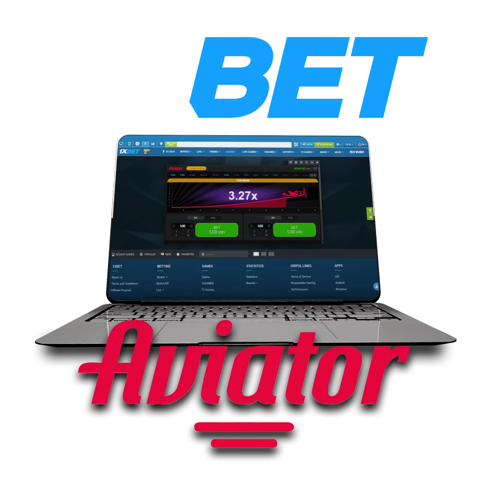 To play Aviator, choose the 1xbet website.