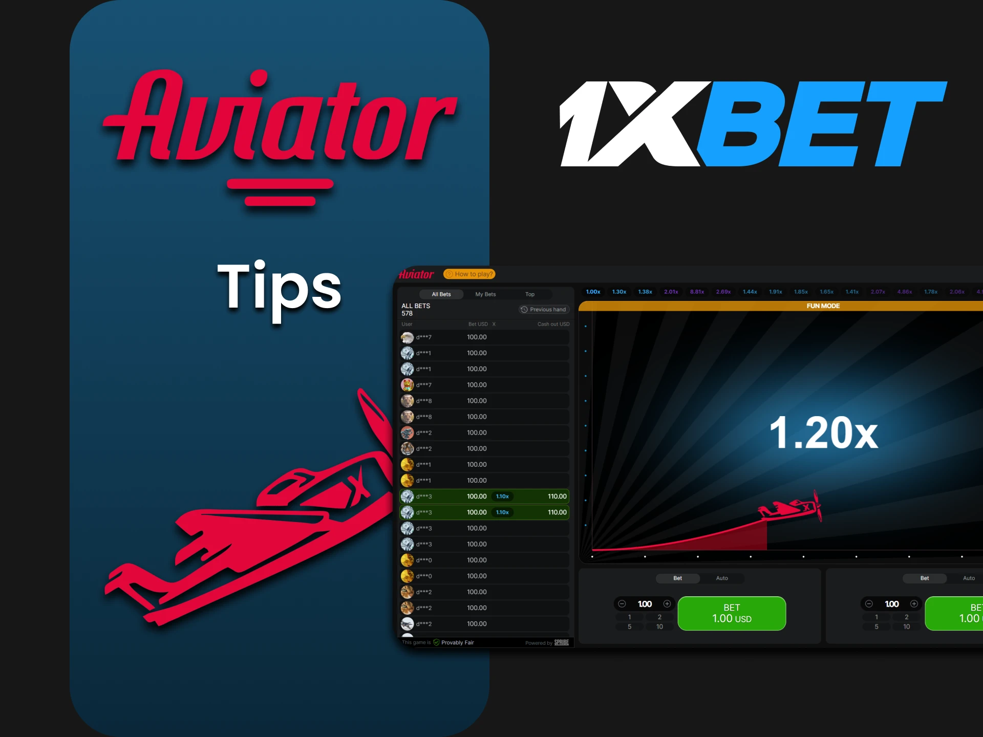 Learn tips for playing Aviator on 1xbet.