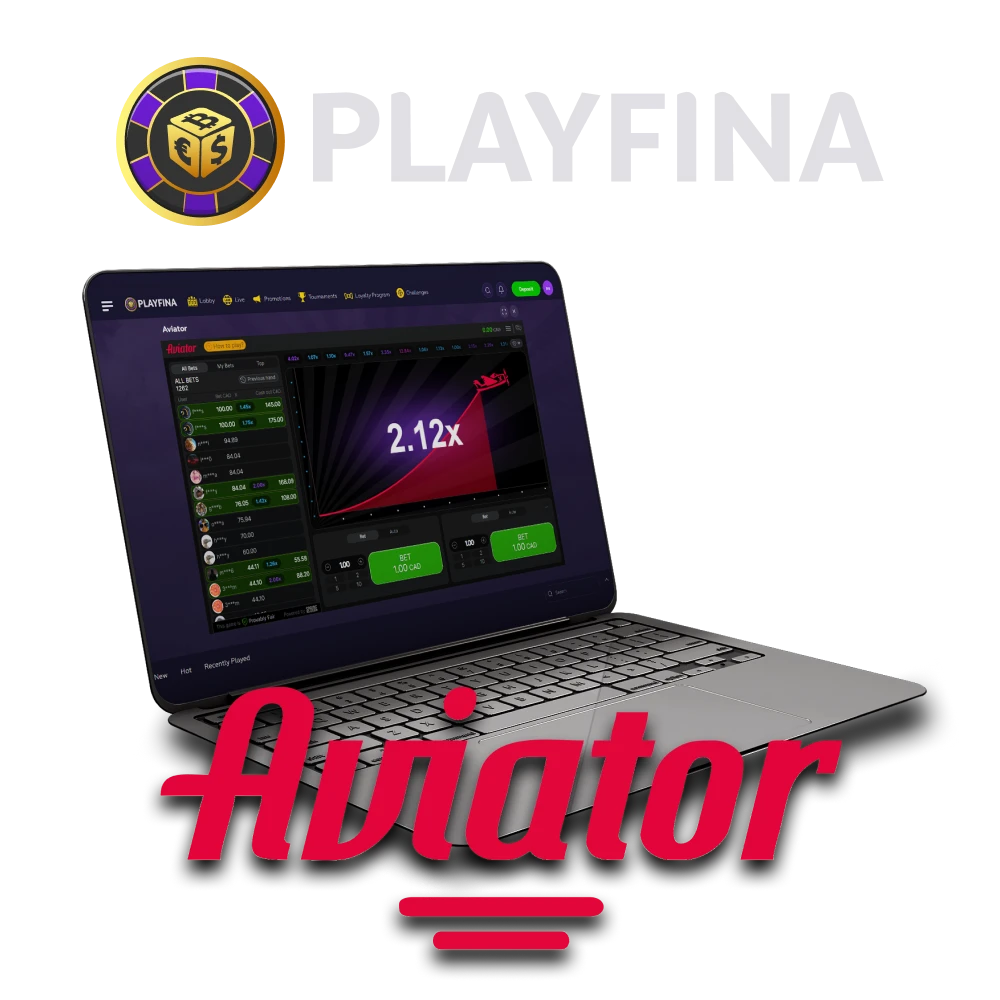 Playfina is ideal for playing Aviator.