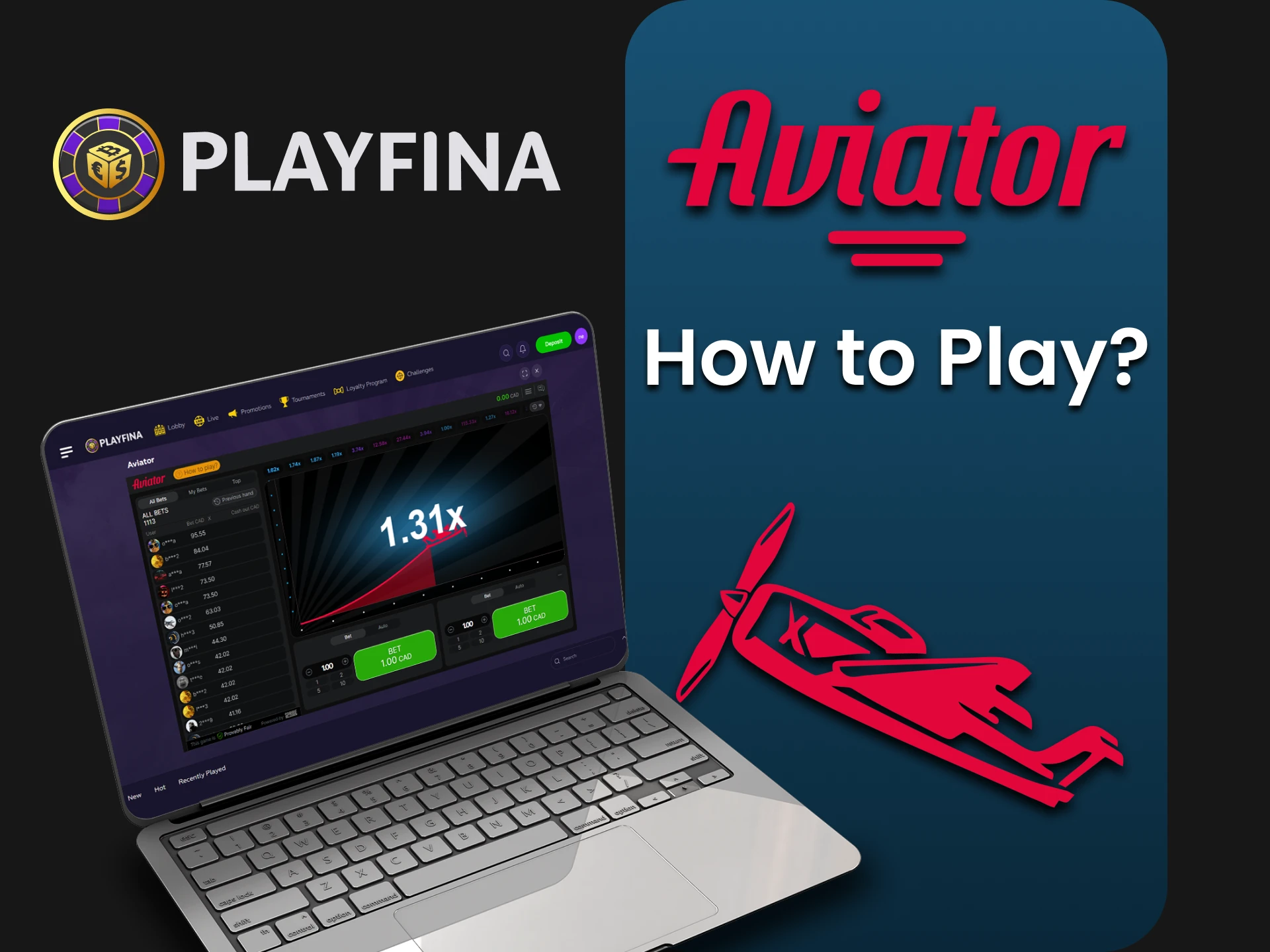 Visit the Playfina casino section to play Aviator.