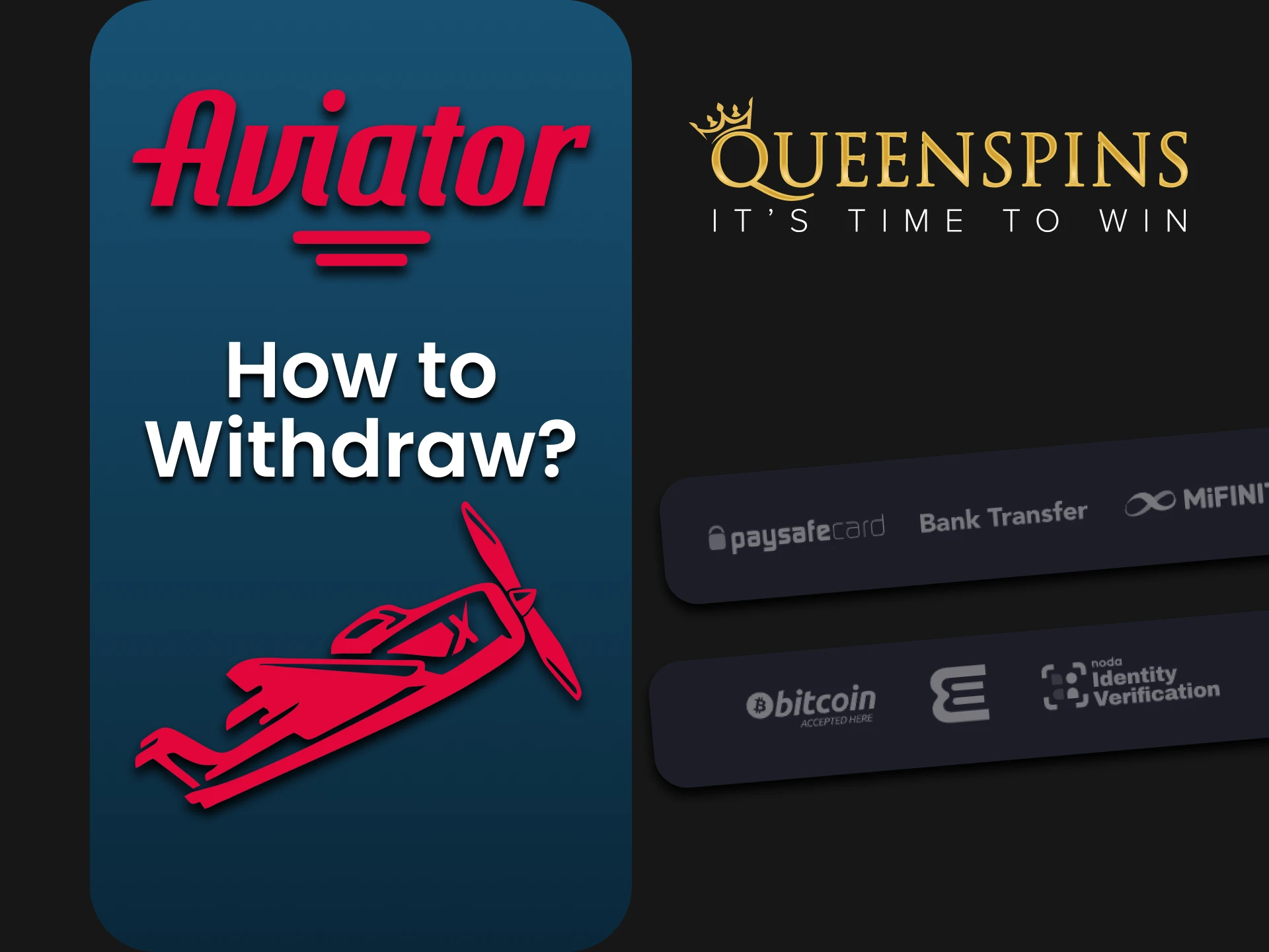 Withdraw funds to Queenspins to play Aviator.