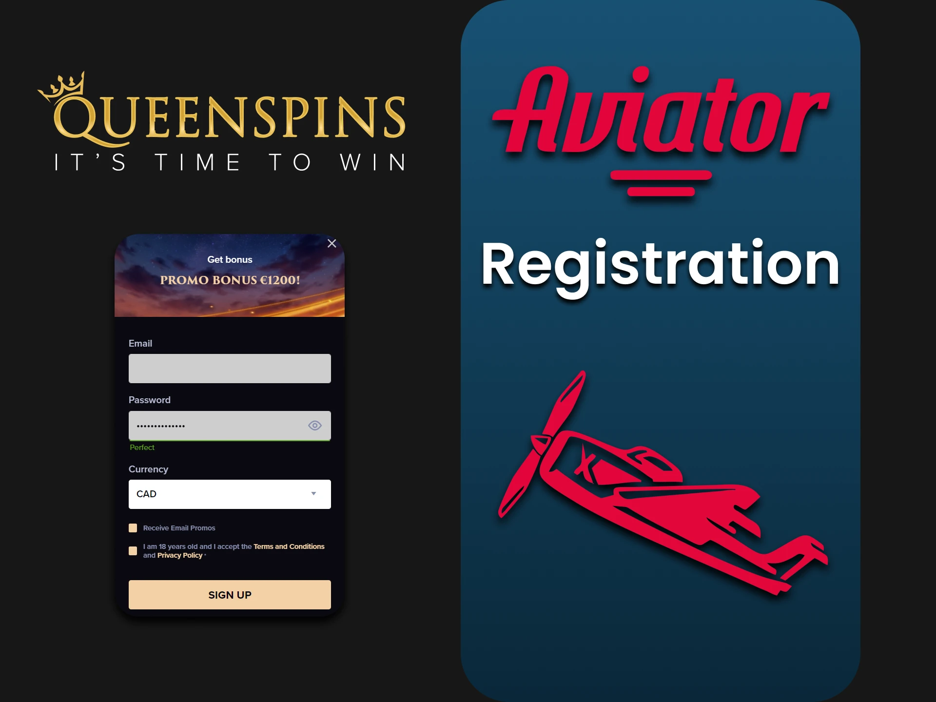 Register with Queenspins to play Aviator.