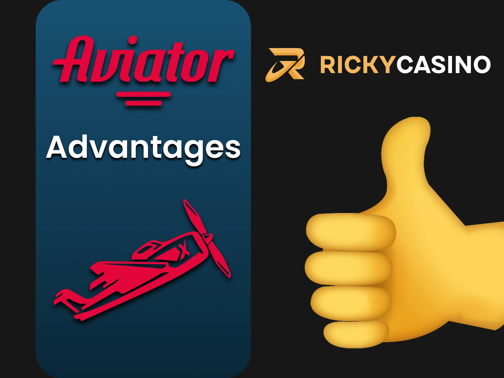 Ricky Casino has many advantages for playing Aviator.