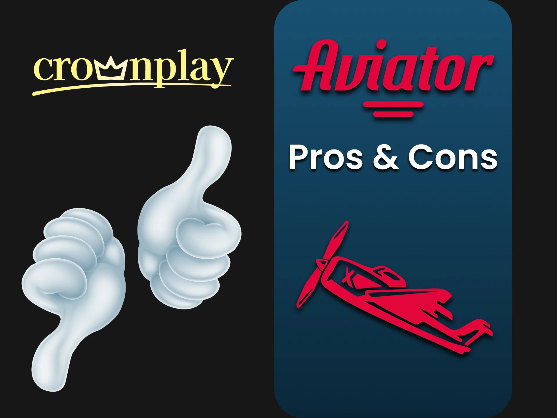 Explore the advantages and disadvantages of Crownplay for Aviator.