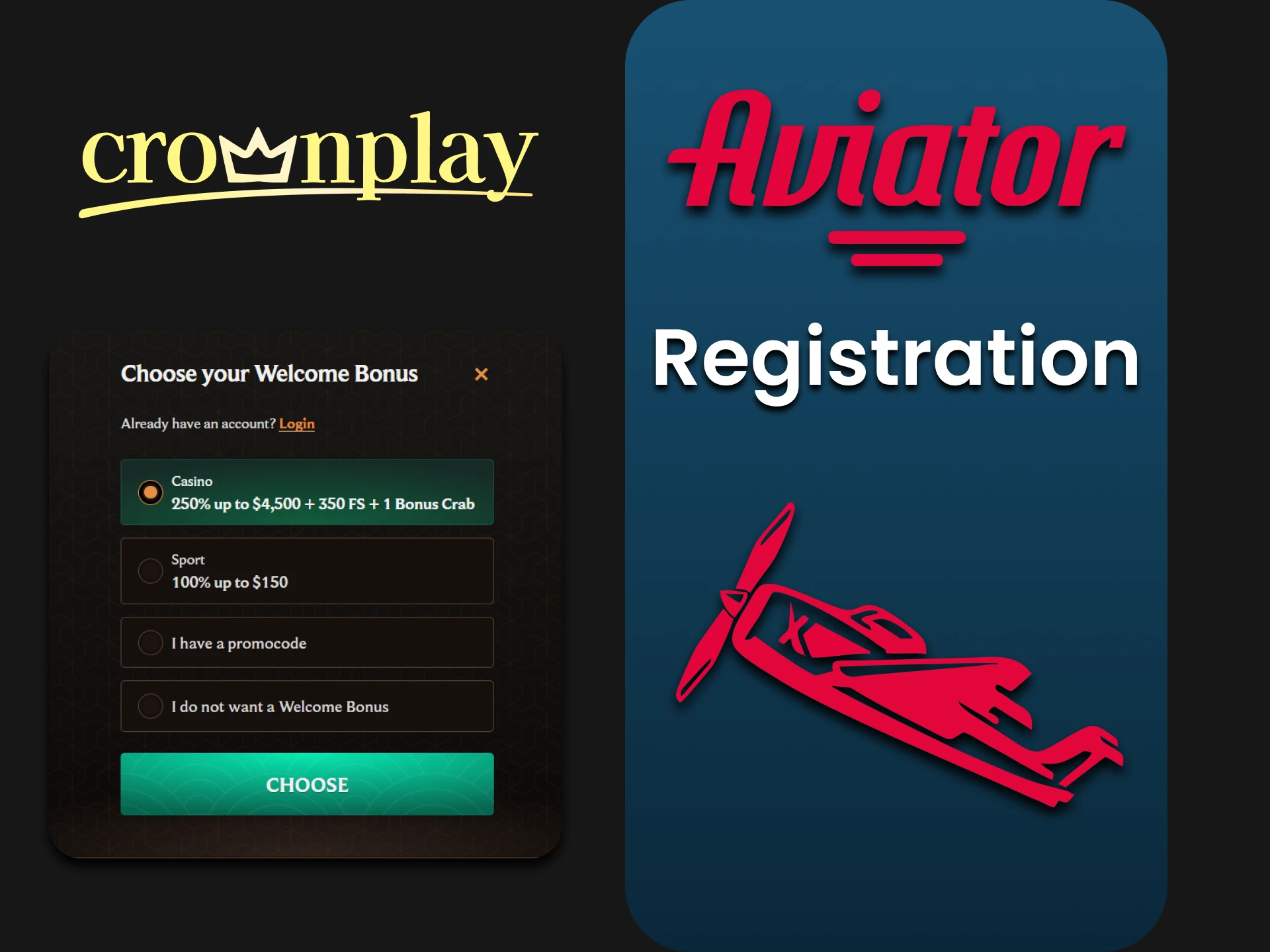 Registration is required at Crownplay to play Aviator.