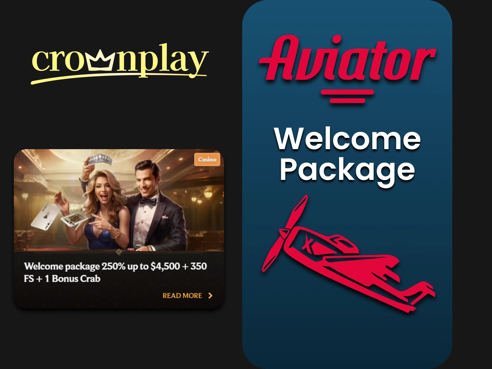 Crownplay gives a welcome bonus to Aviator players.