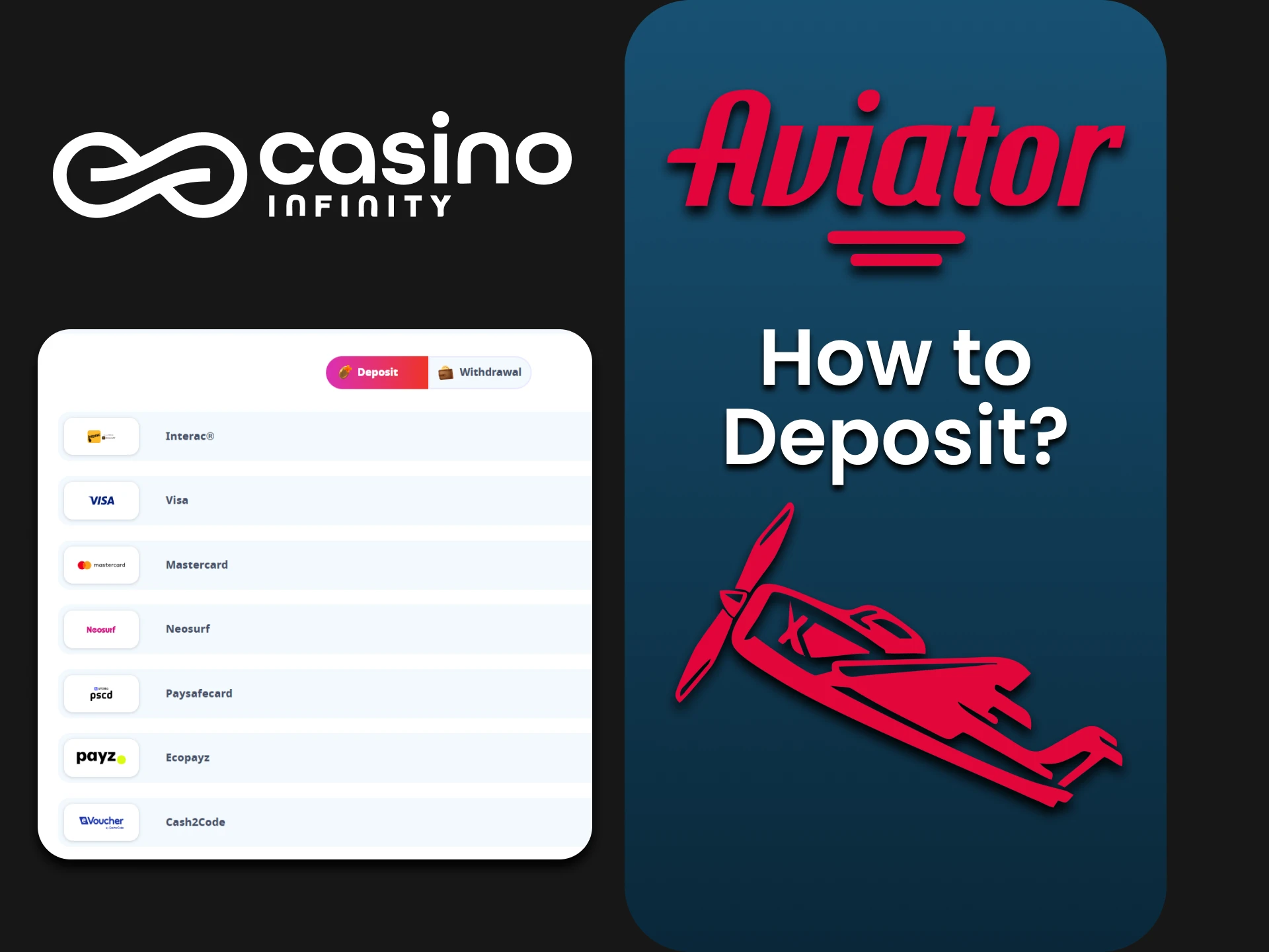 We will tell you how to top up funds for Aviator on Infinity.