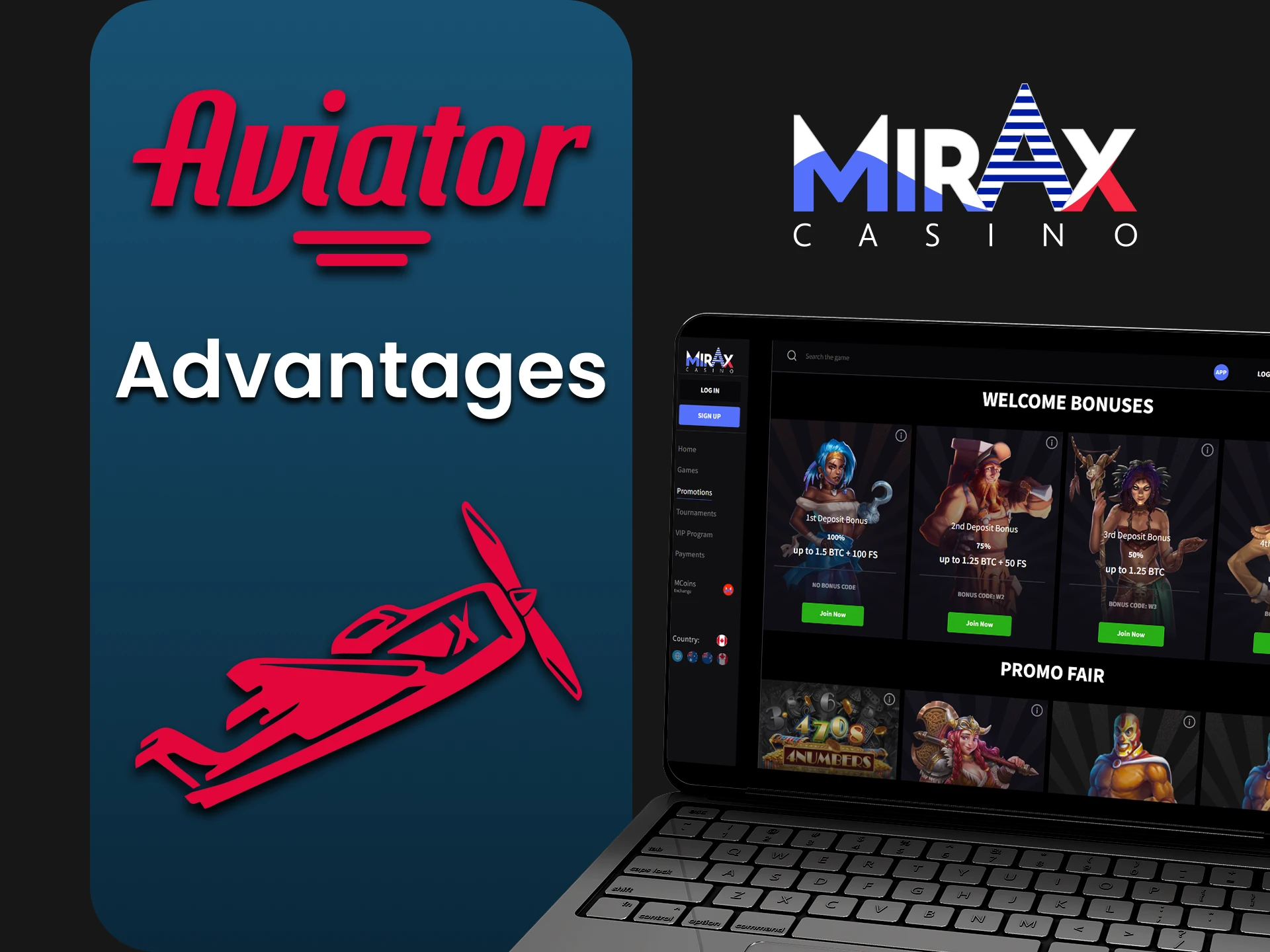 We will tell you about the advantages of Mirax for playing Aviator.