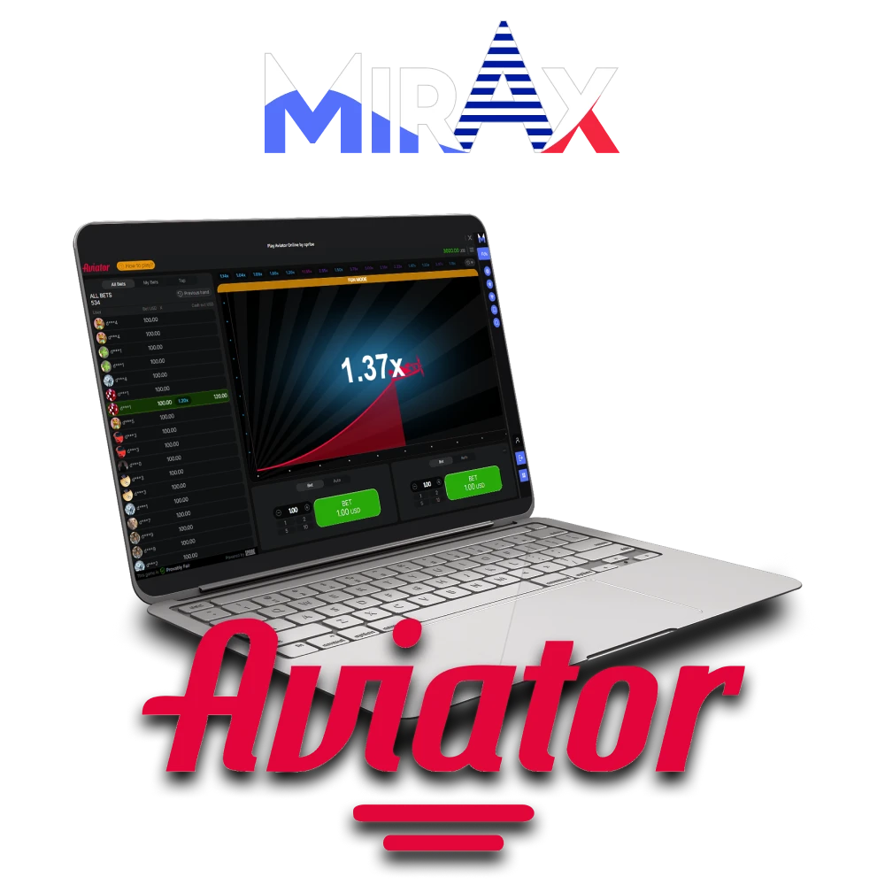 To play Aviator, choose the Mirax website.