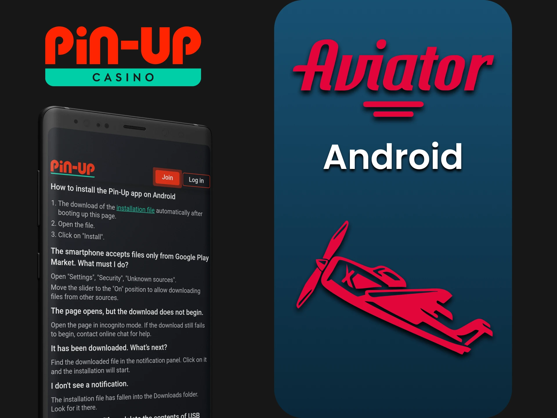 Download the Pin Up application for Android to play Aviator.