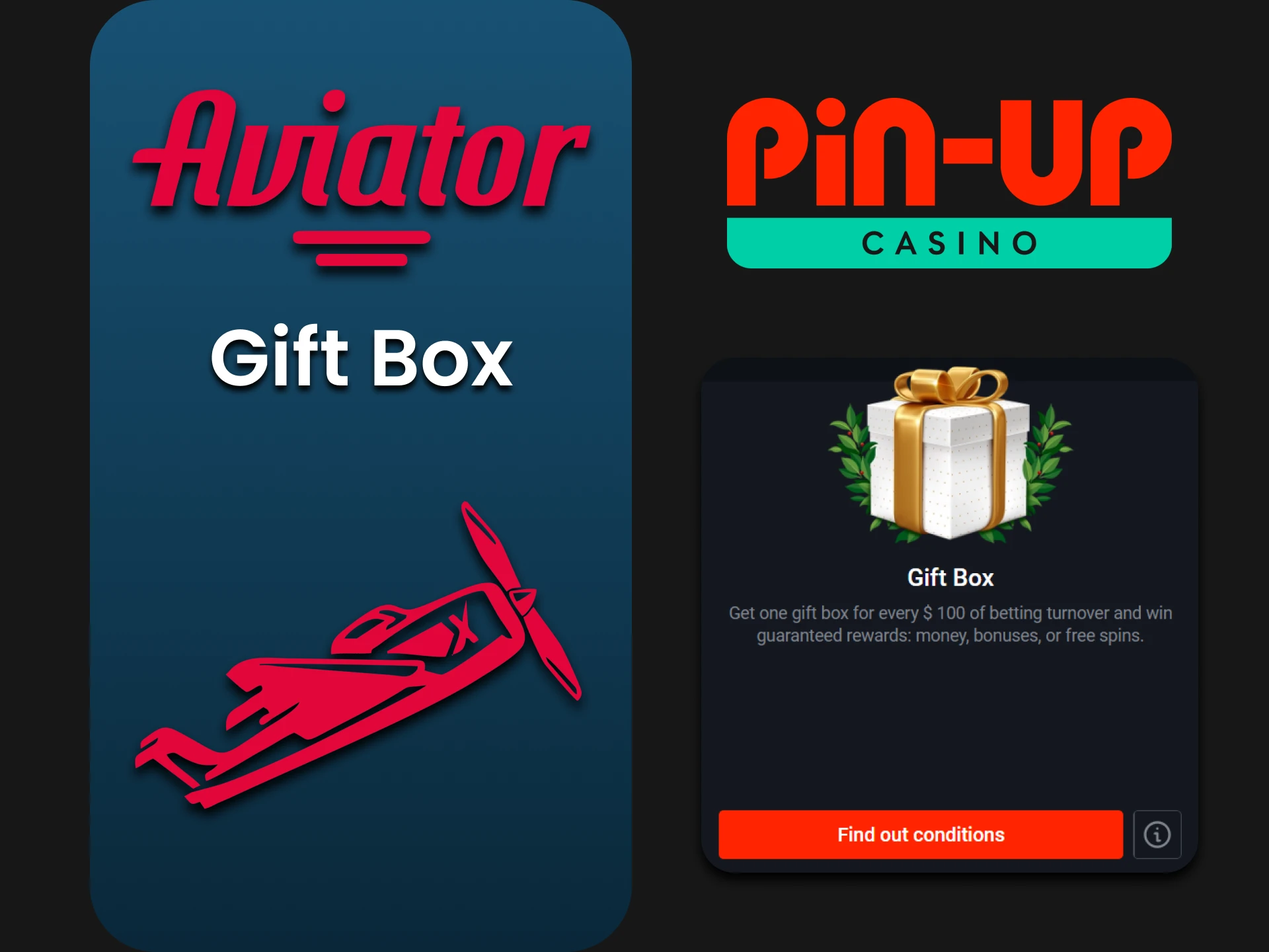 Get a gift box for Aviator from Pin Up.