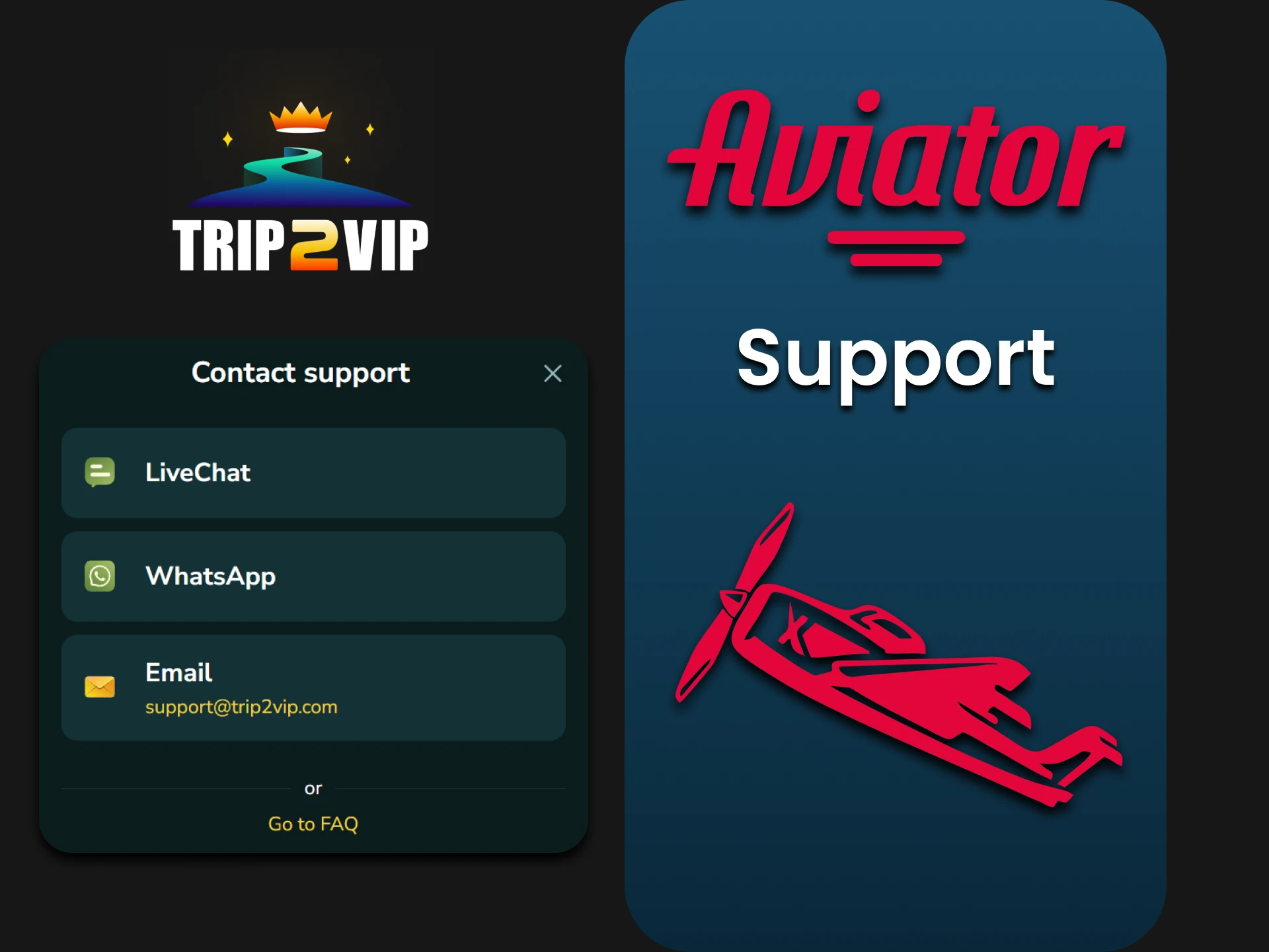 For questions about the Aviator game, you can contact Trip2Vip website support.