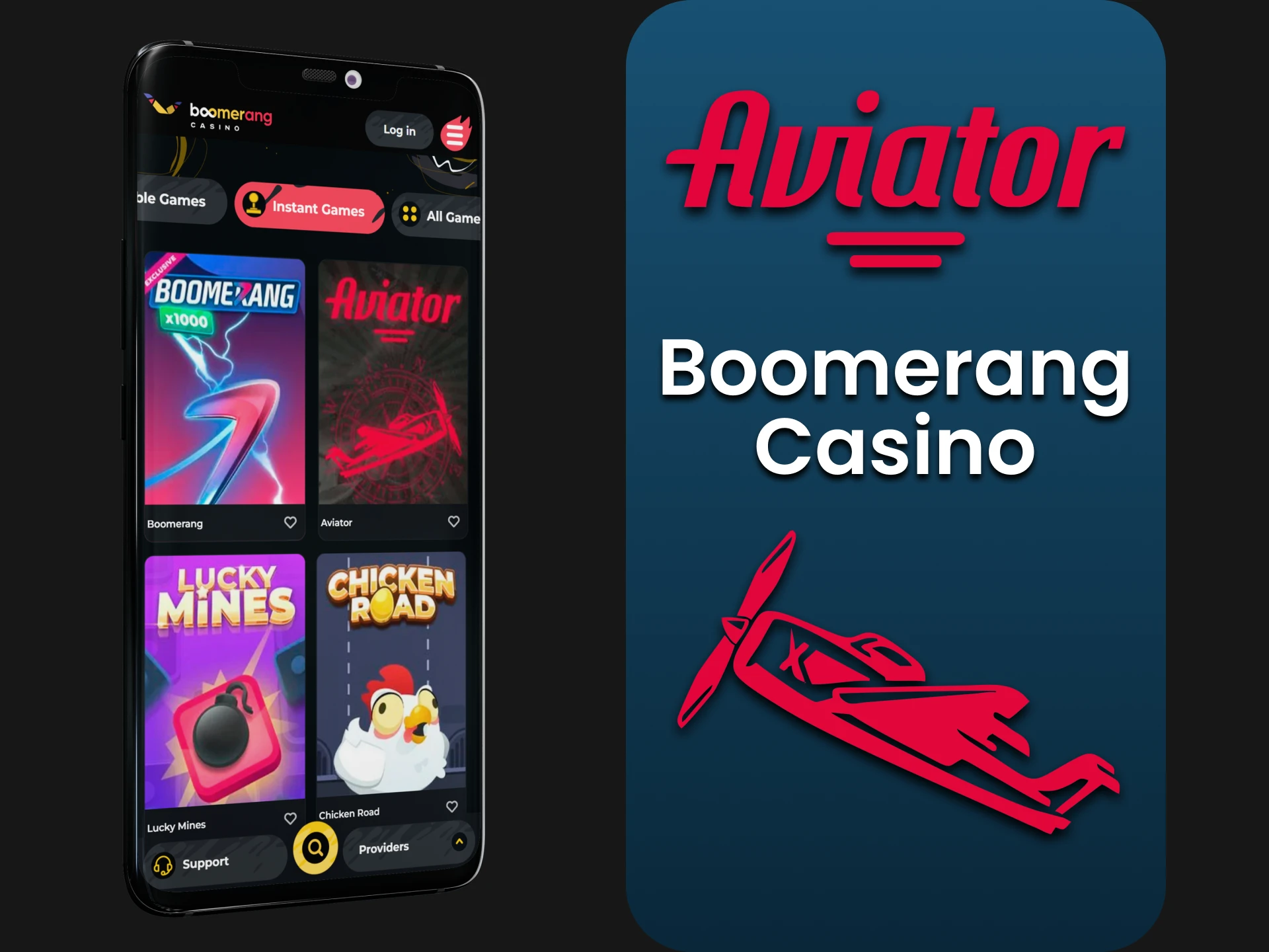 Try playing Aviator at Boomerang Casino.