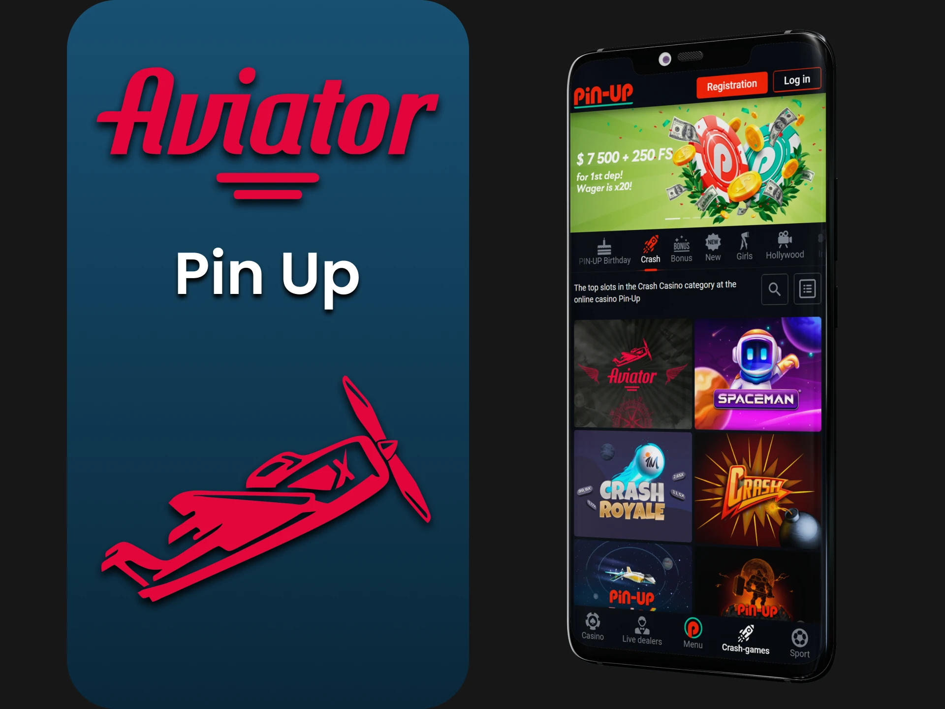 Choose PinUp Casino to play Aviator.