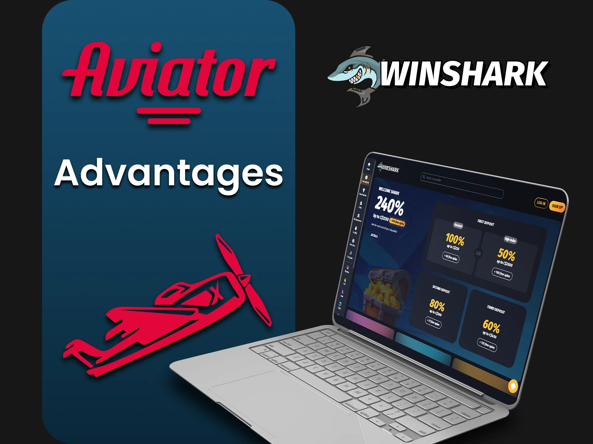 We will tell you about the advantages of Winshark for playing Aviator.