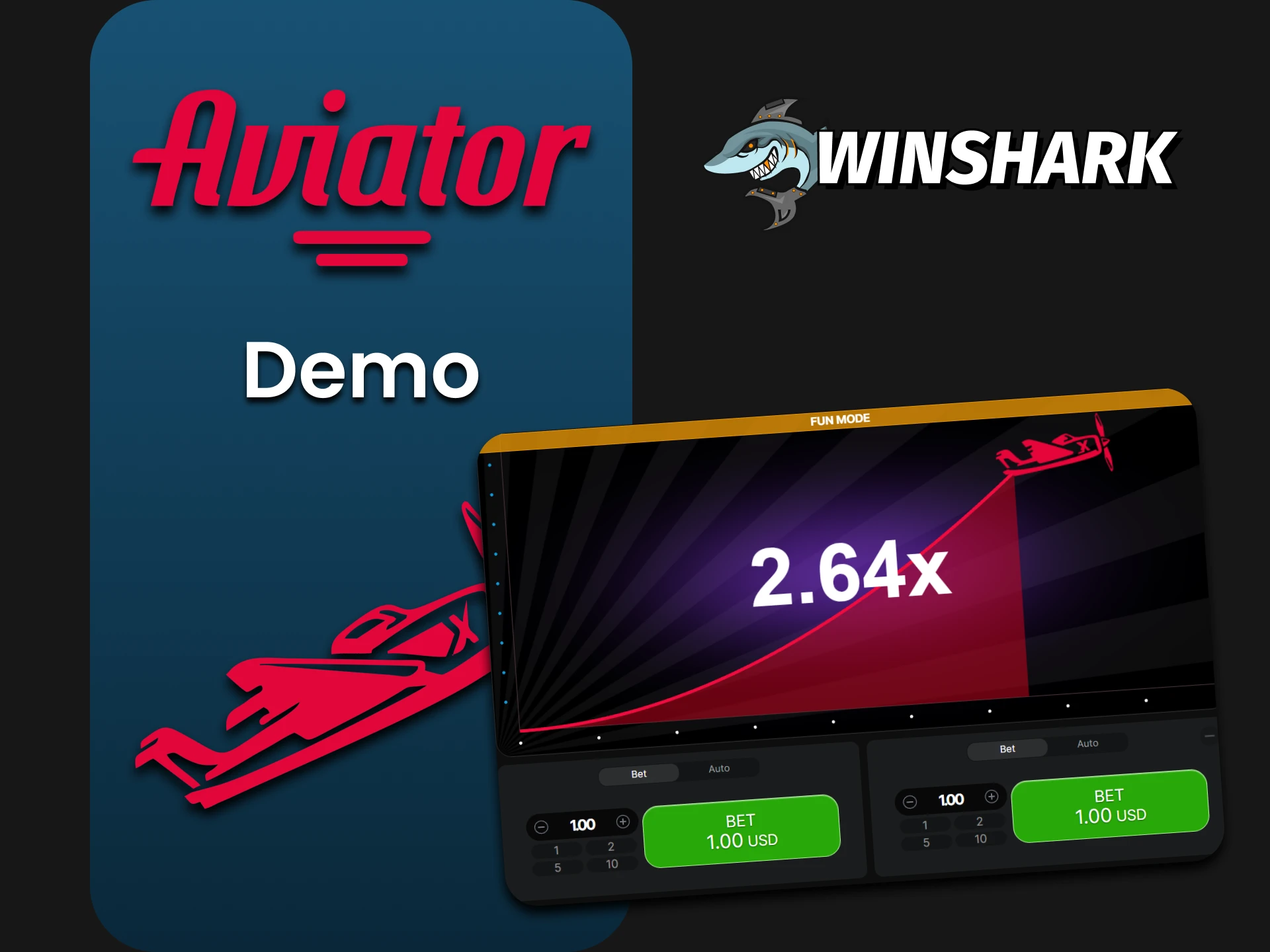 You can train in the free version of Aviator on Winshark.