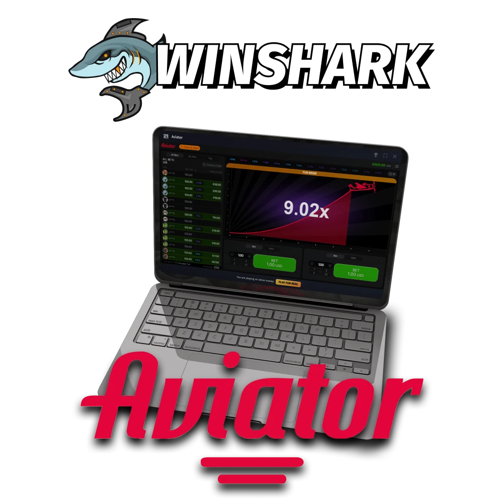 To play Aviator, choose the Winshark website.