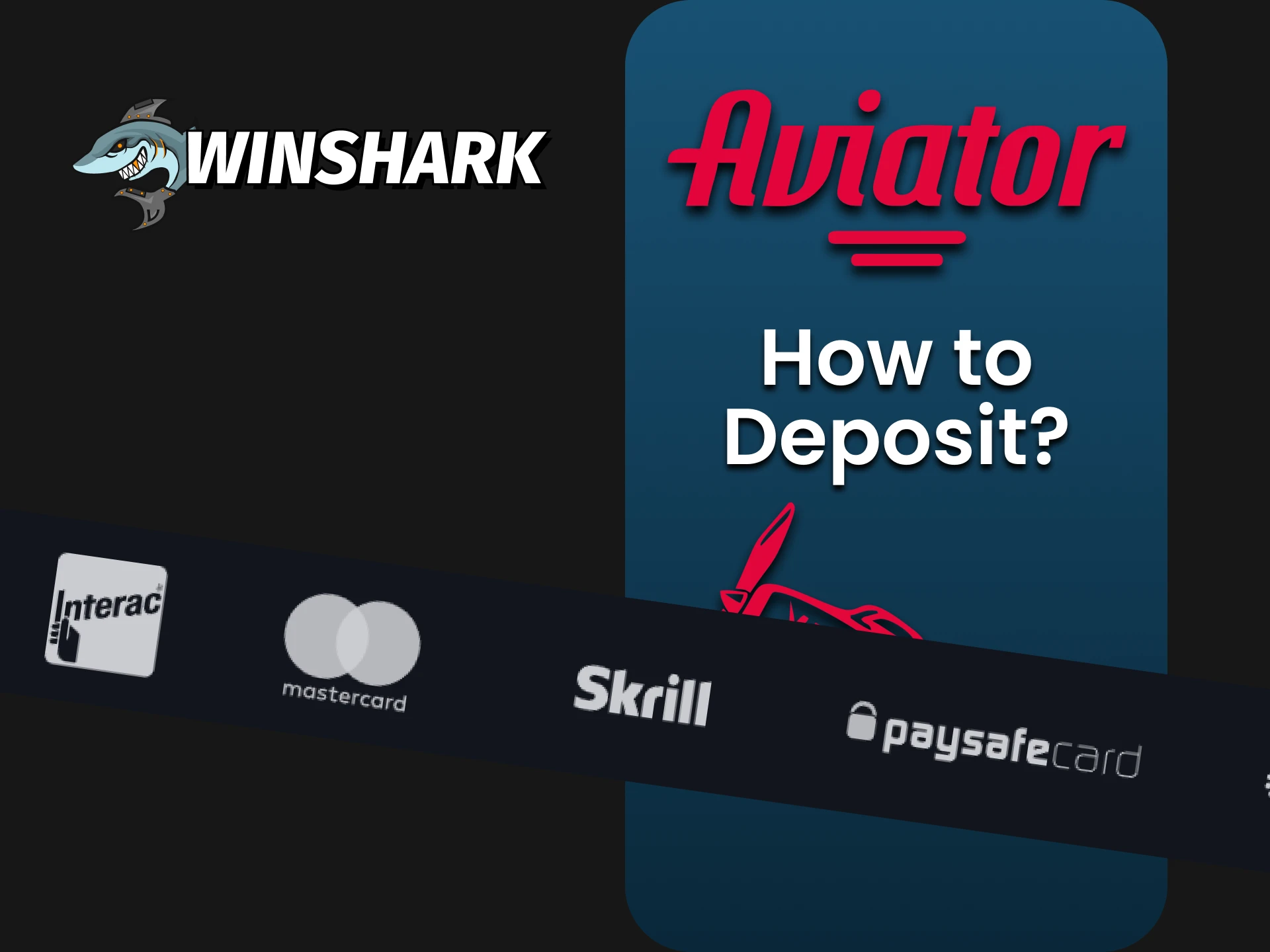 Choose your method of replenishing funds on Winshark for Aviator.