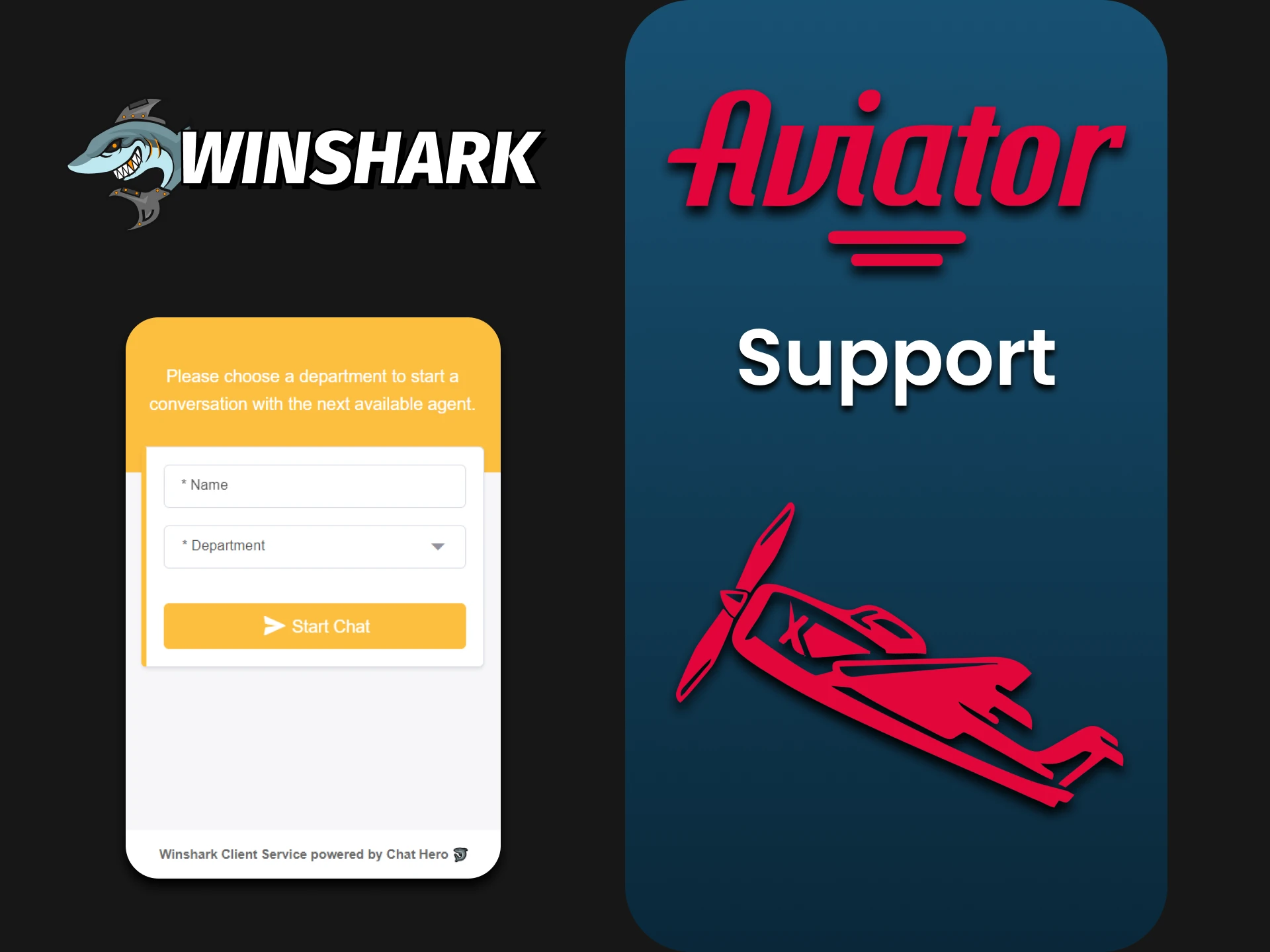 For questions about the Aviator game, you can contact Winshark website support.