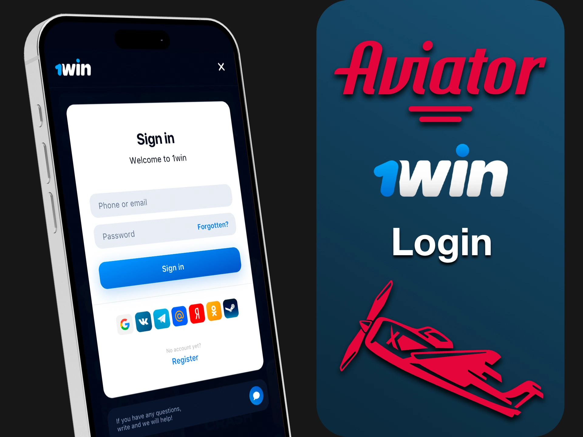 Log in to your 1Win Aviator account and start betting.