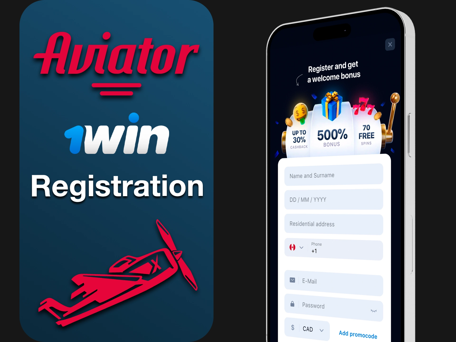 Register your account with 1Win Aviator before you start playing.