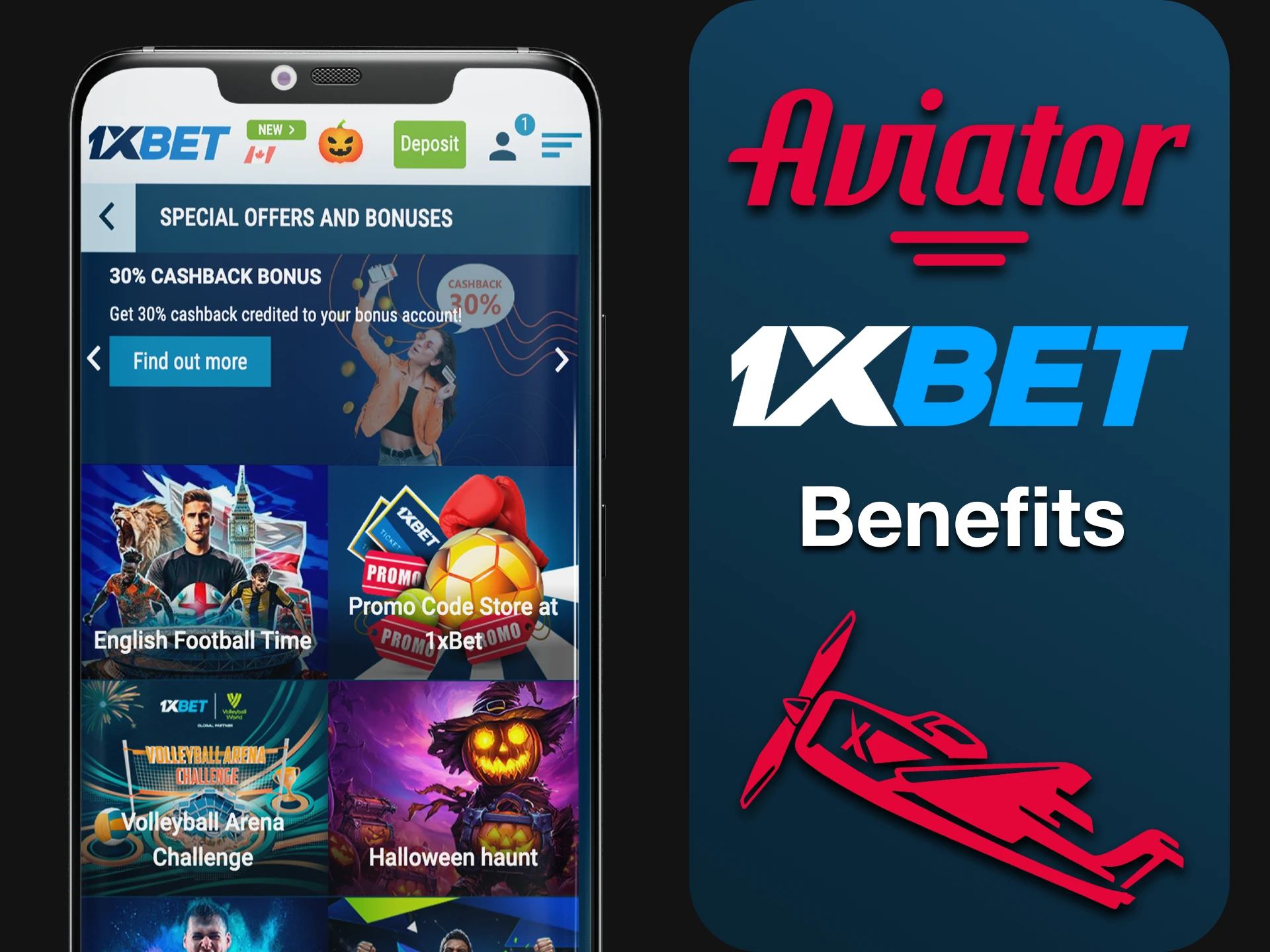 An extensive list of benefits of 1xBet Aviator app.