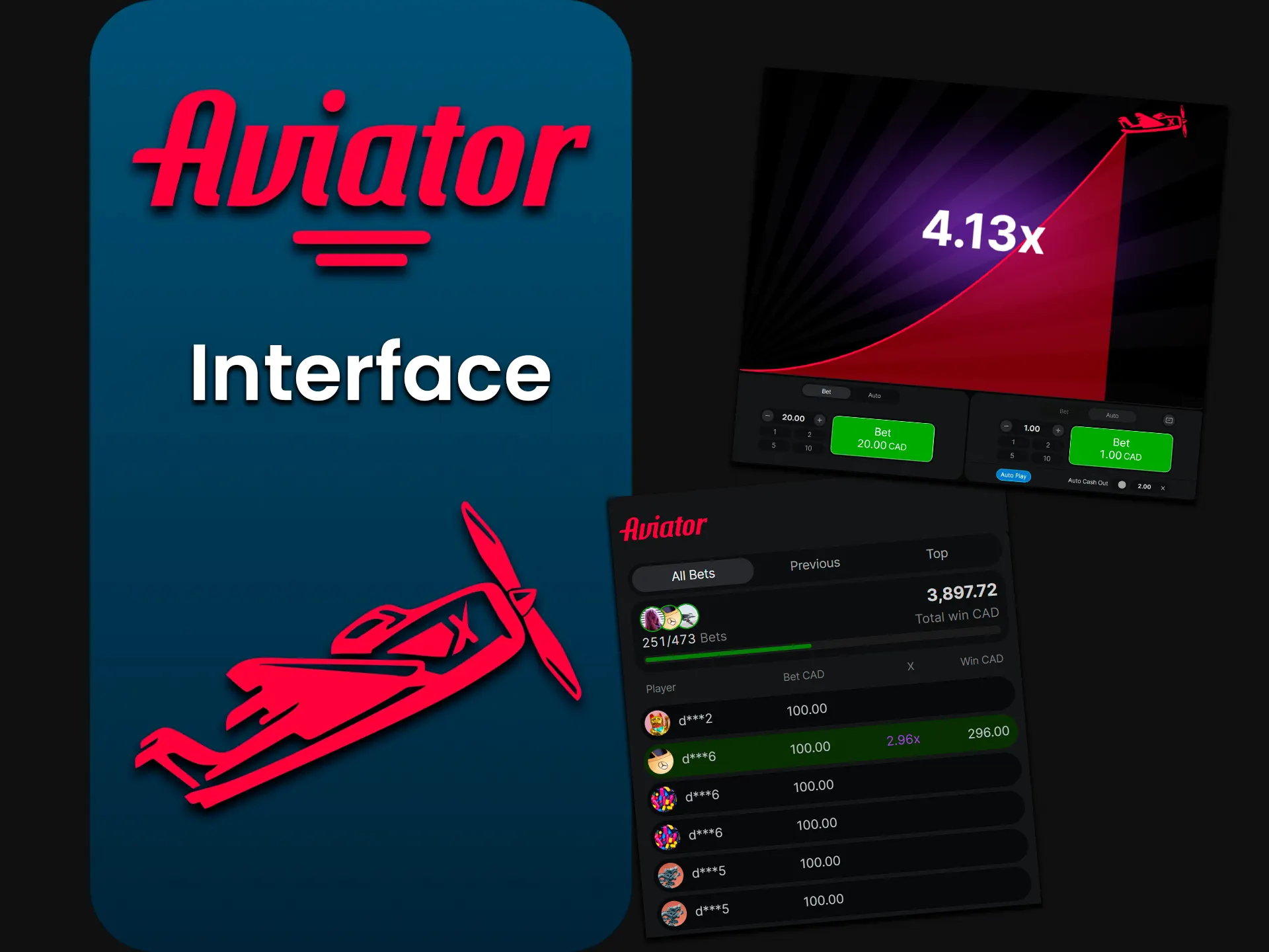 Explore the simple interface of the Aviator game.